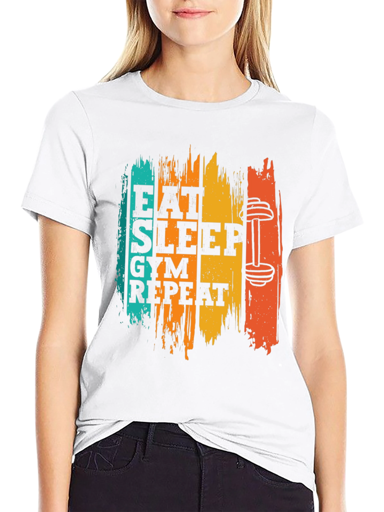Eat Sleep Gym Repeat Graphic Tee