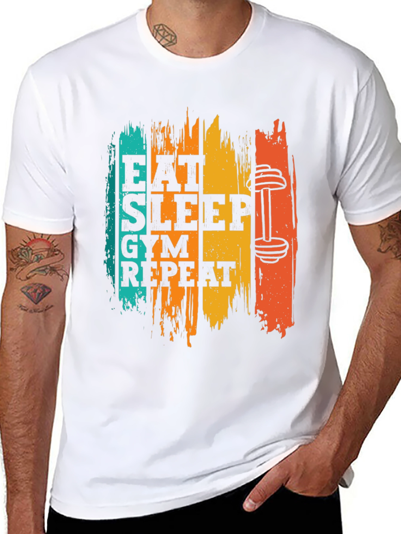 Eat Sleep Gym Repeat Graphic Tee