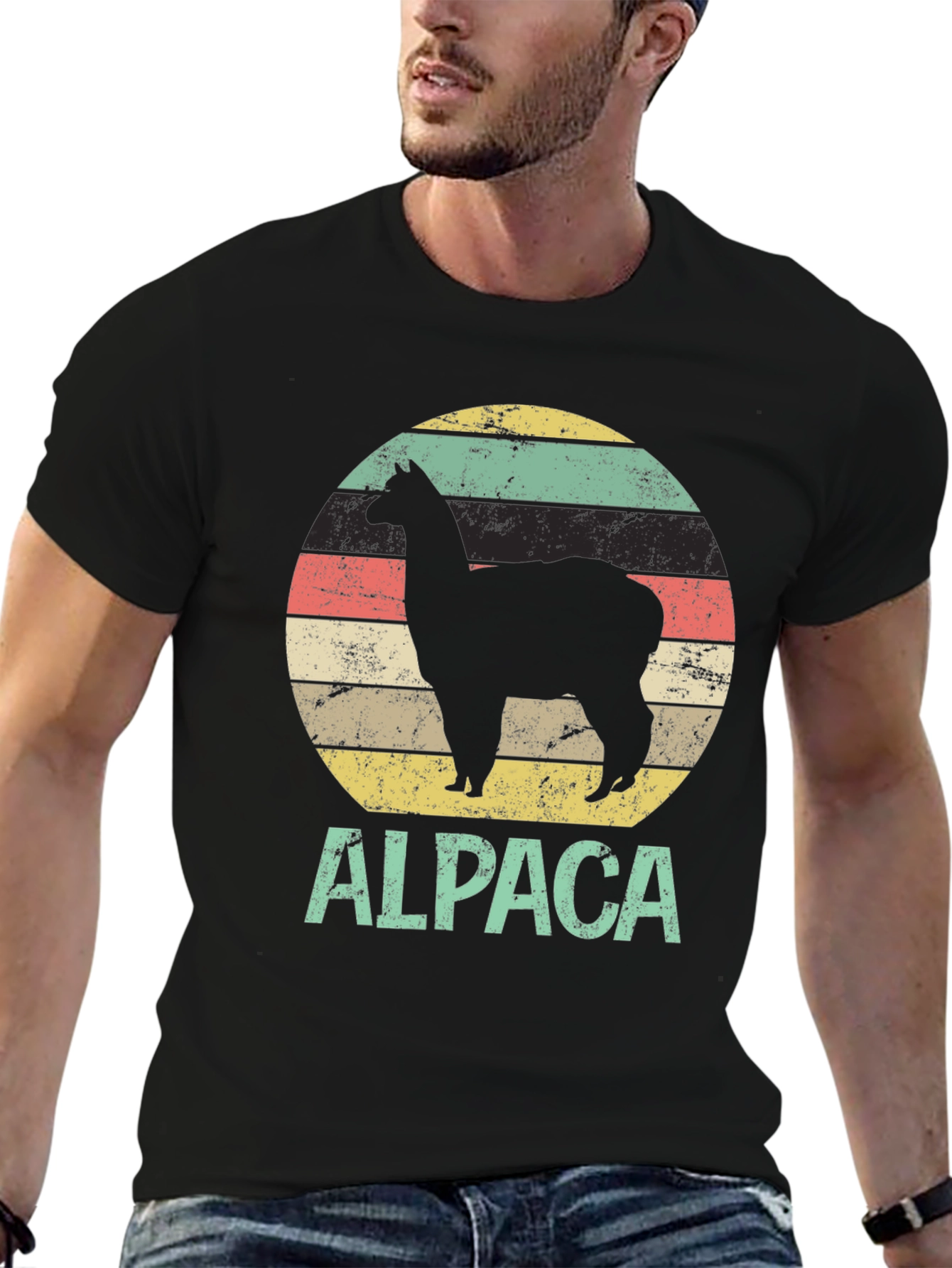 Retro Alpaca Graphic T-Shirt