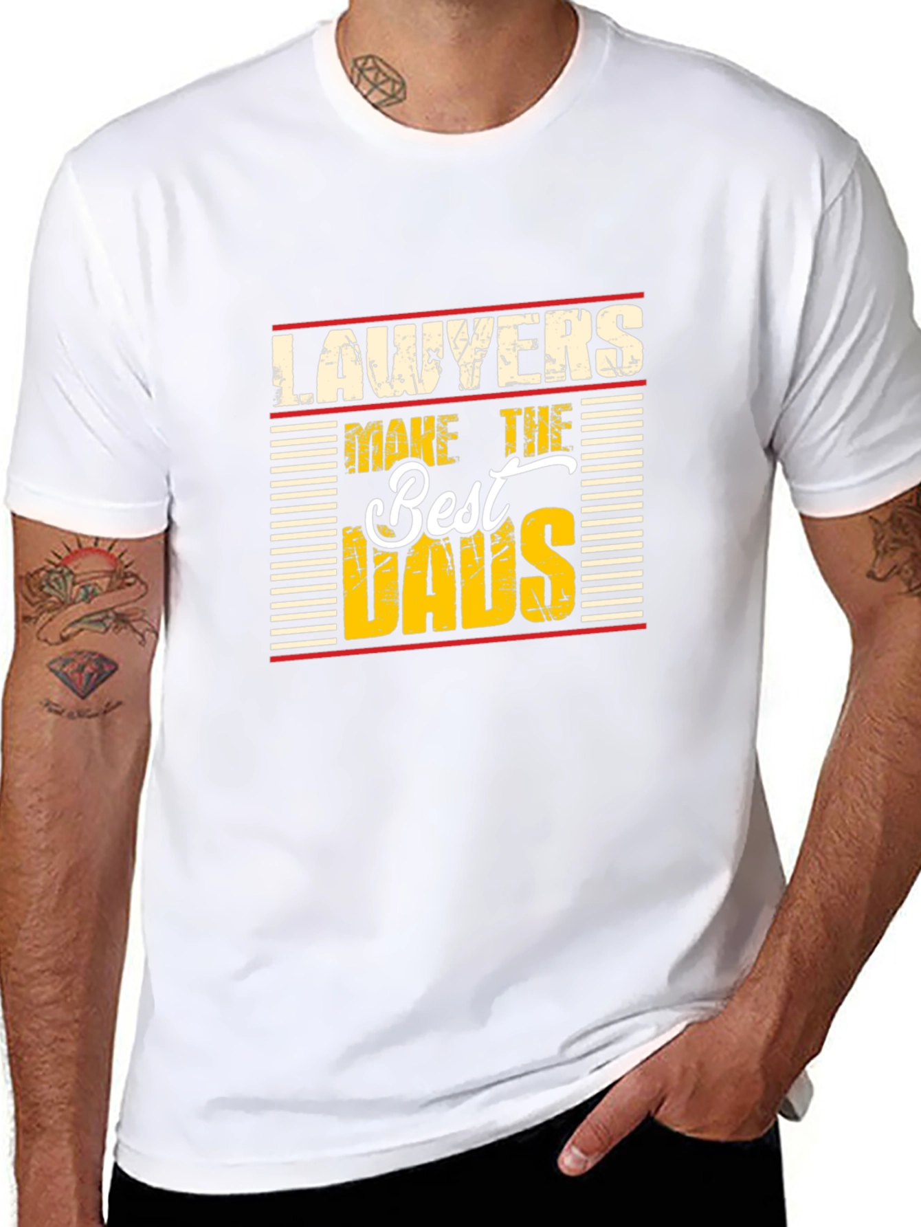 Lawyers Make The Best Dads Novelty Graphic T-Shirt