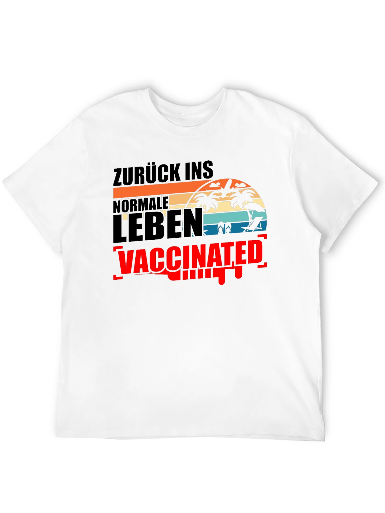 Vaccinated Normal Life Beach T-Shirt
