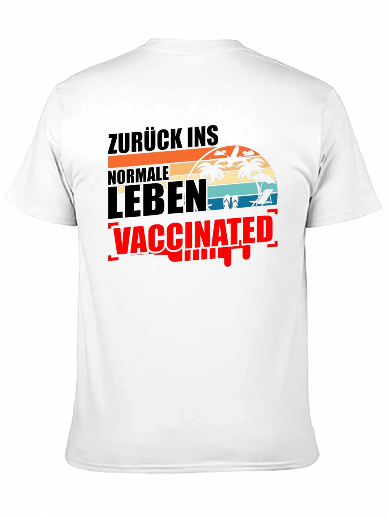 Vaccinated Normal Life Beach T-Shirt