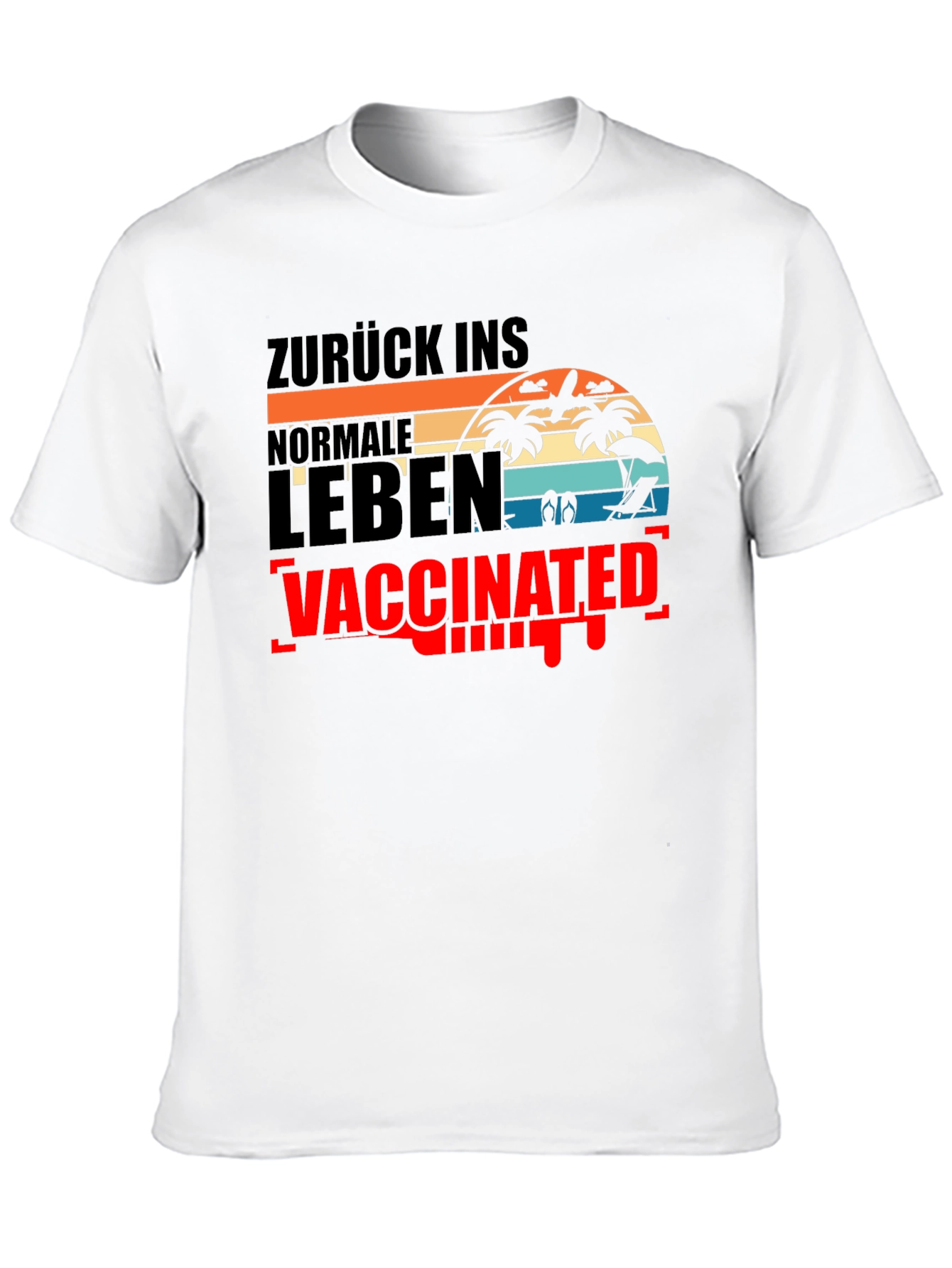 Vaccinated Normal Life Beach T-Shirt