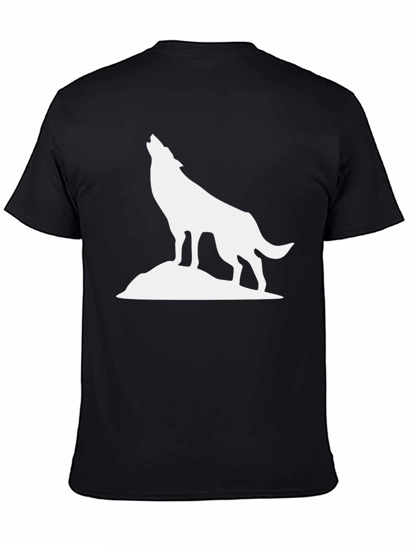 Black Wolf Howling Graphic Tee