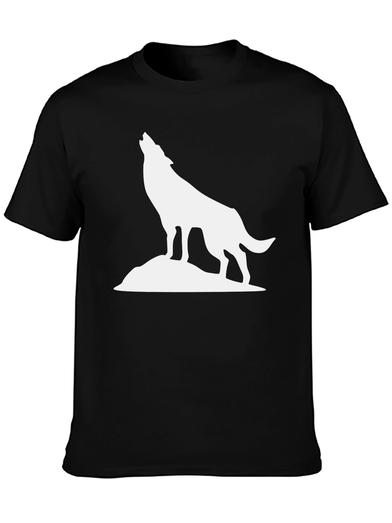 Black Wolf Howling Graphic Tee