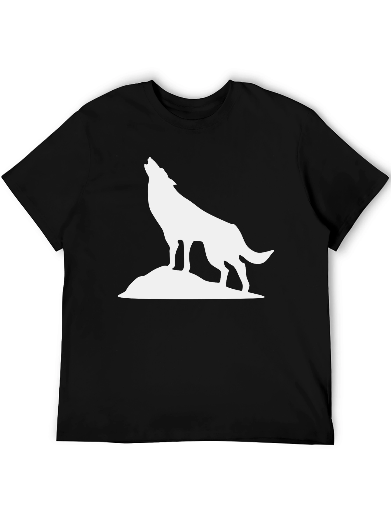 Black Wolf Howling Graphic Tee