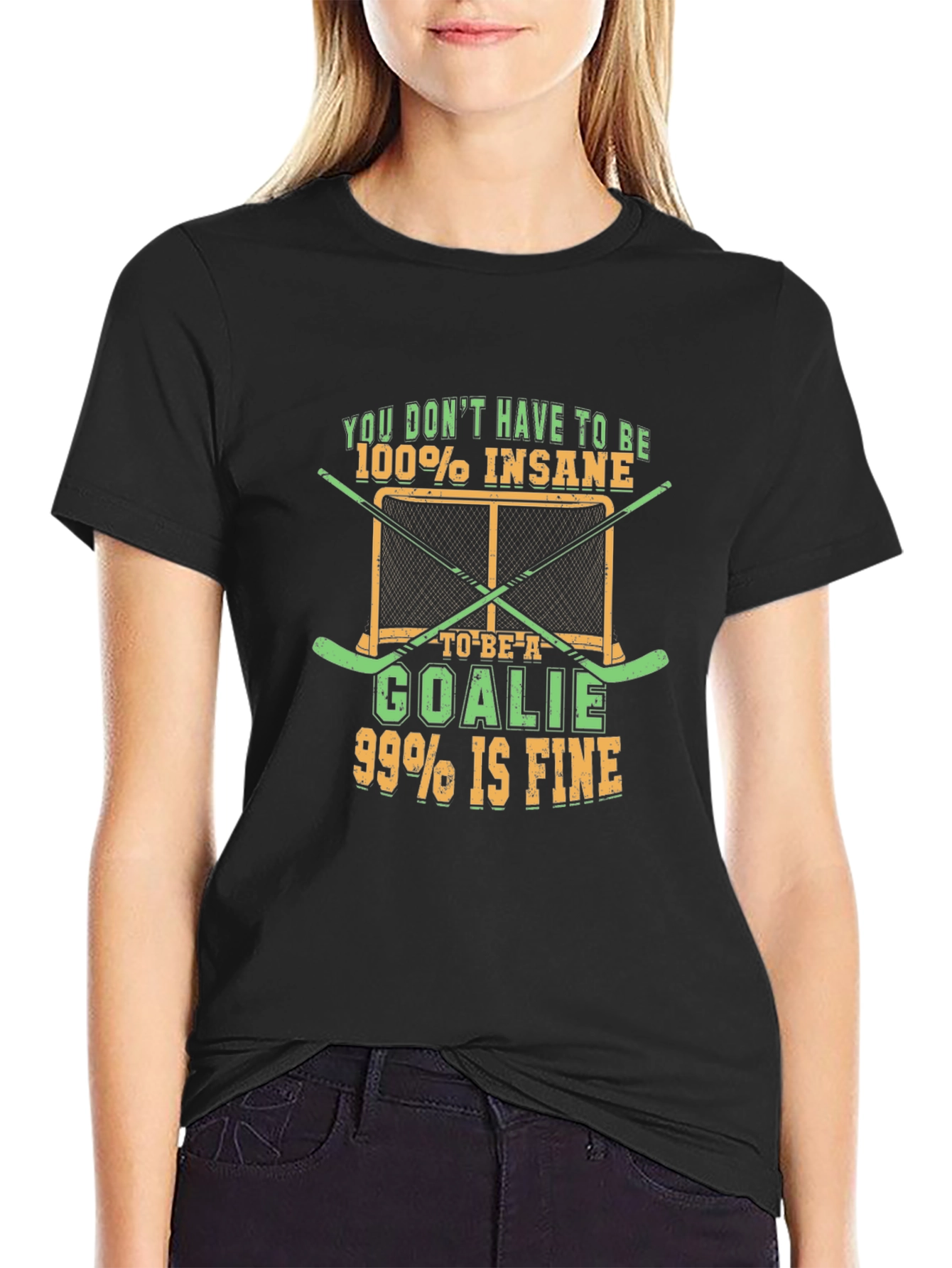 Insane Goalie T-Shirt - Hockey Fan Tee