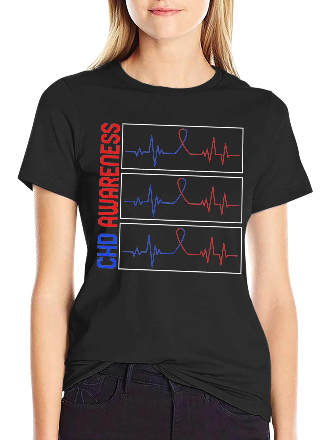 CHD Awareness Heartbeat T-Shirt