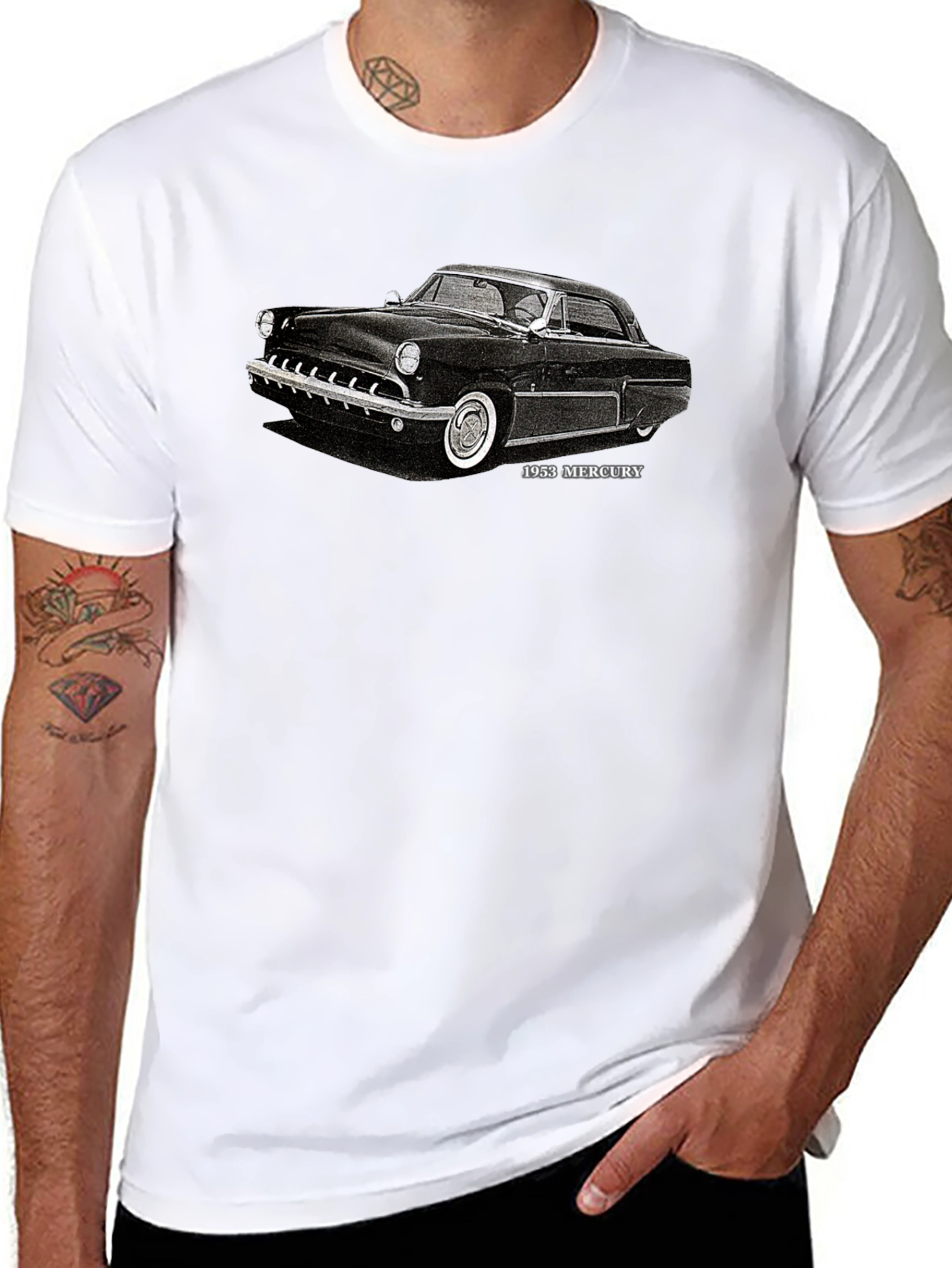 1953 Mercury Classic Car Black T-Shirt
