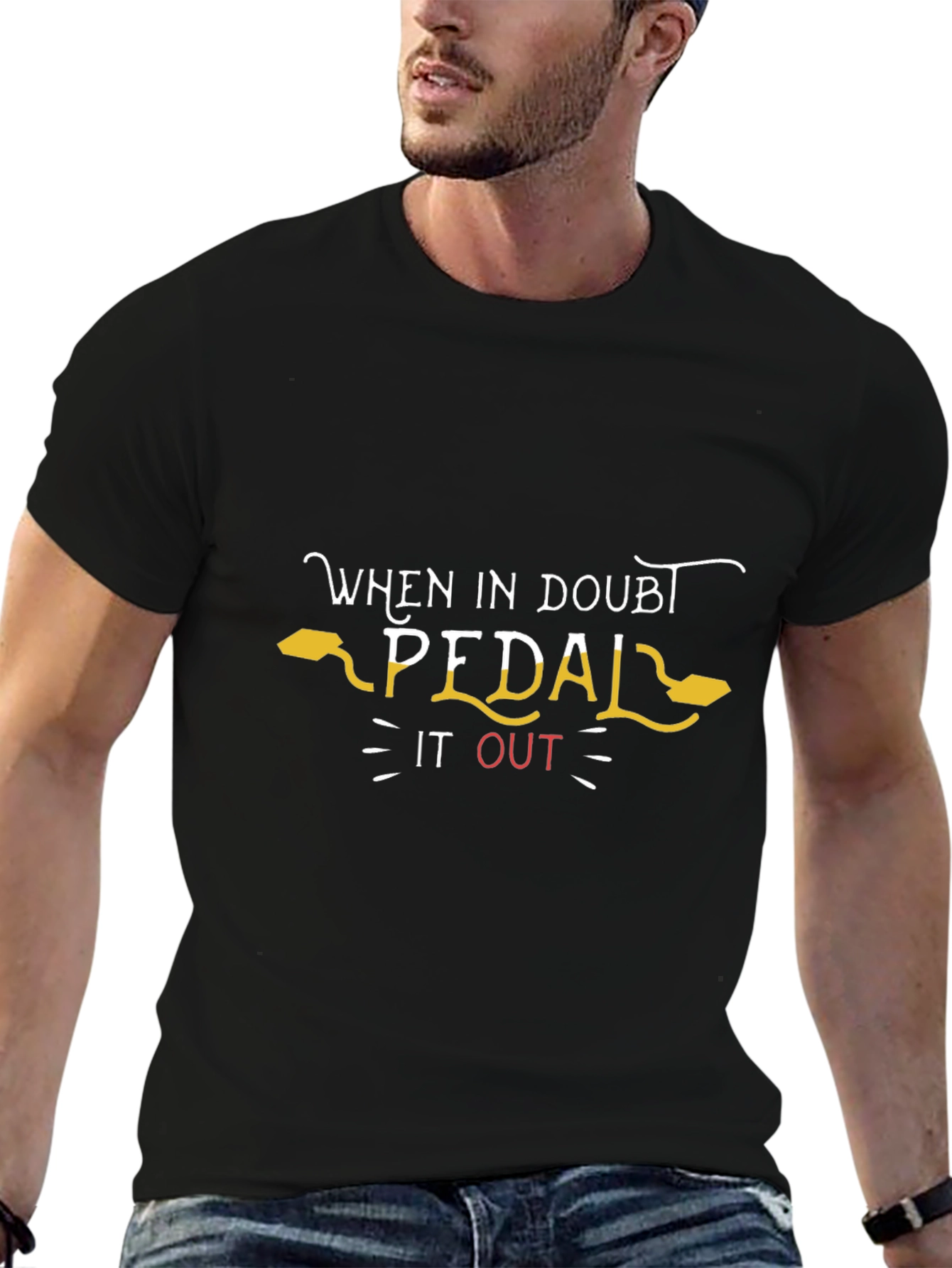 When in Doubt Pedal It Out Graphic Tee