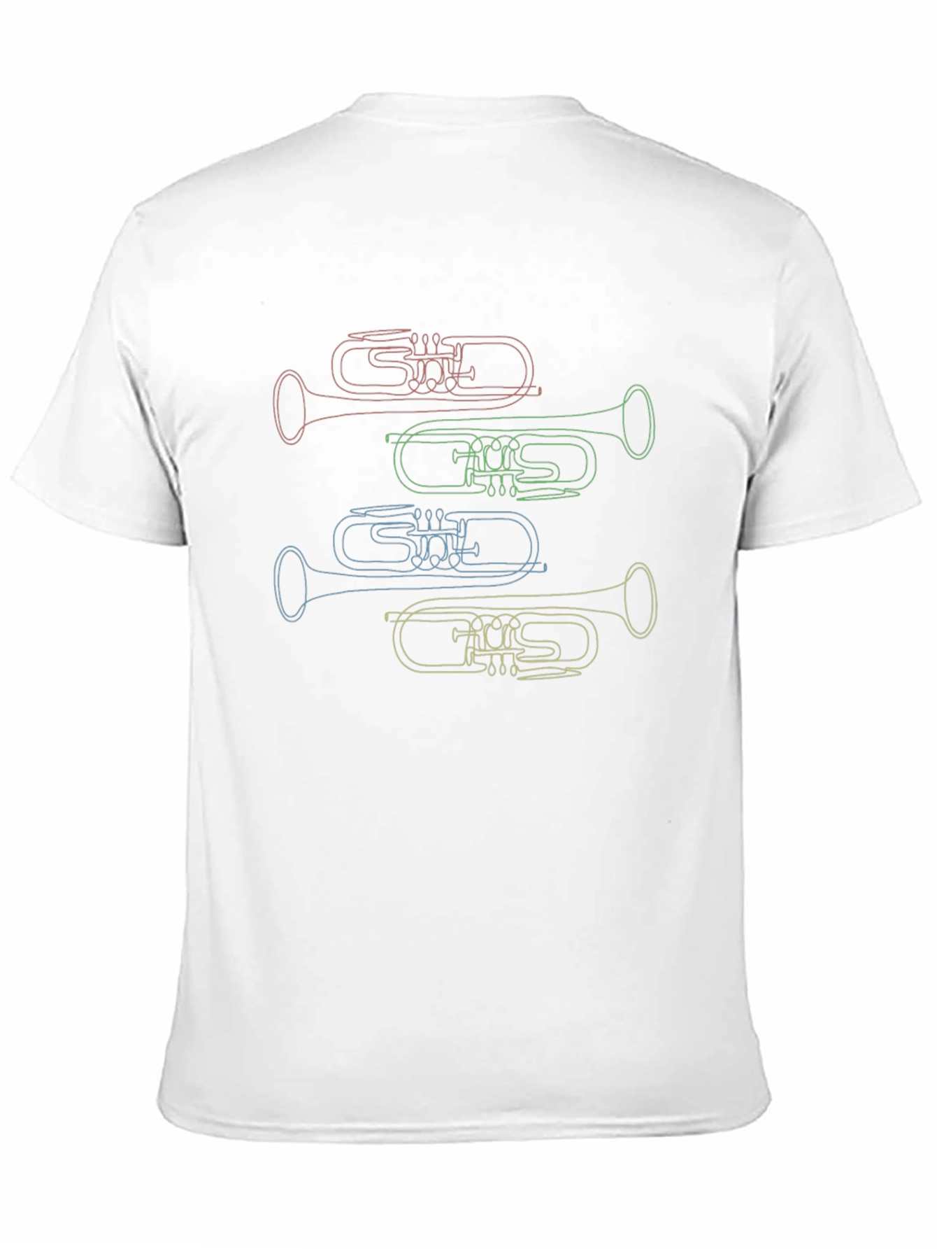 Musical Trumpet Line Art T-Shirt