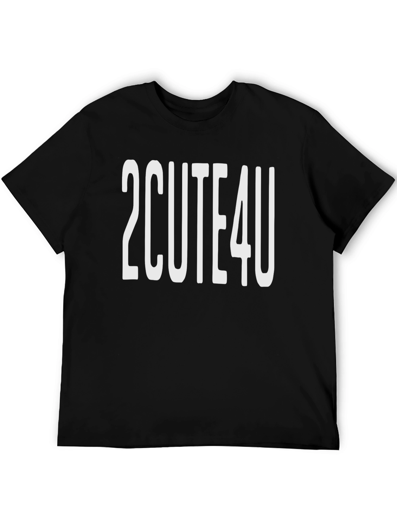 2CUTE4U Black Graphic Tee