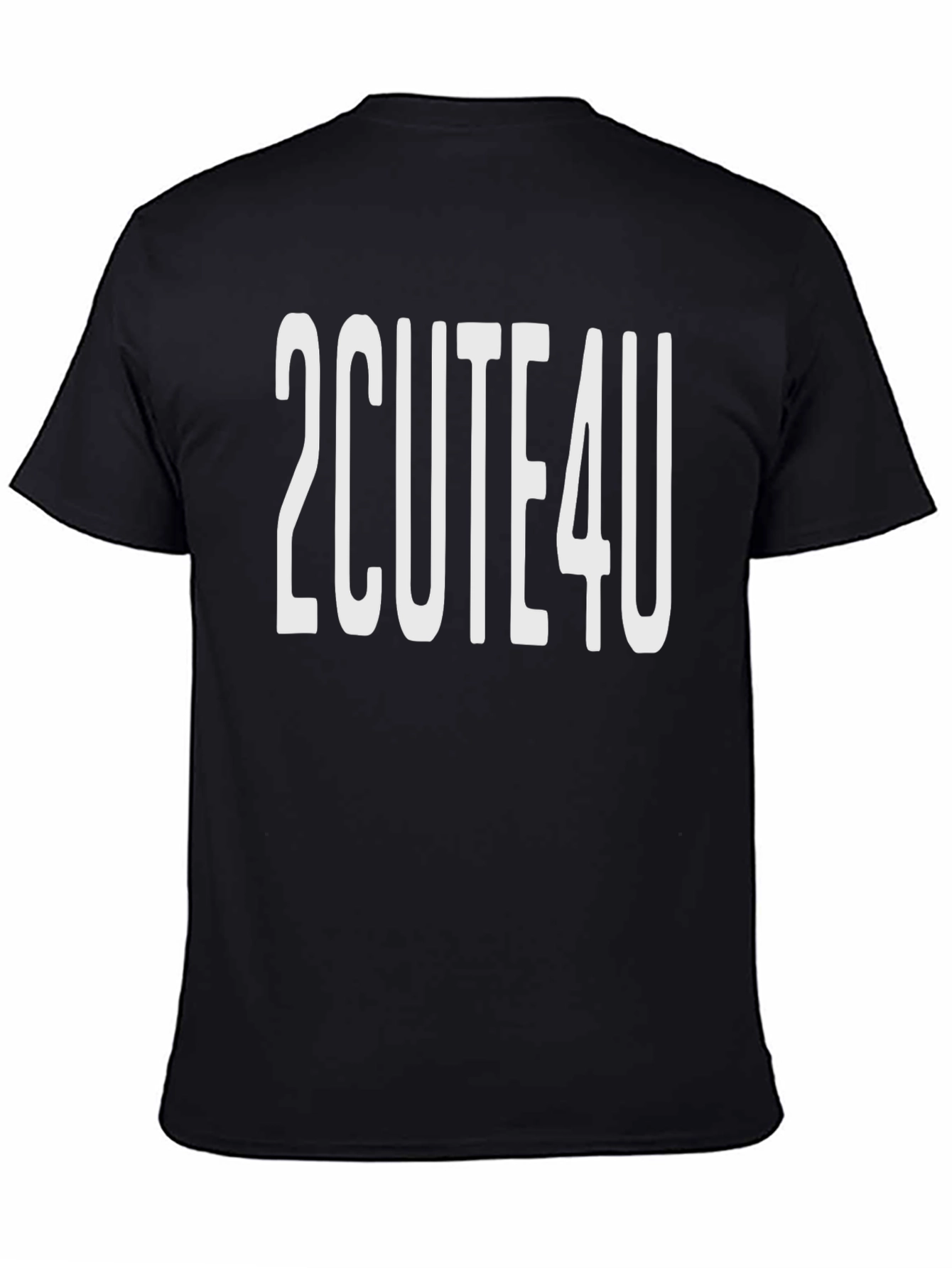2CUTE4U Black Graphic Tee