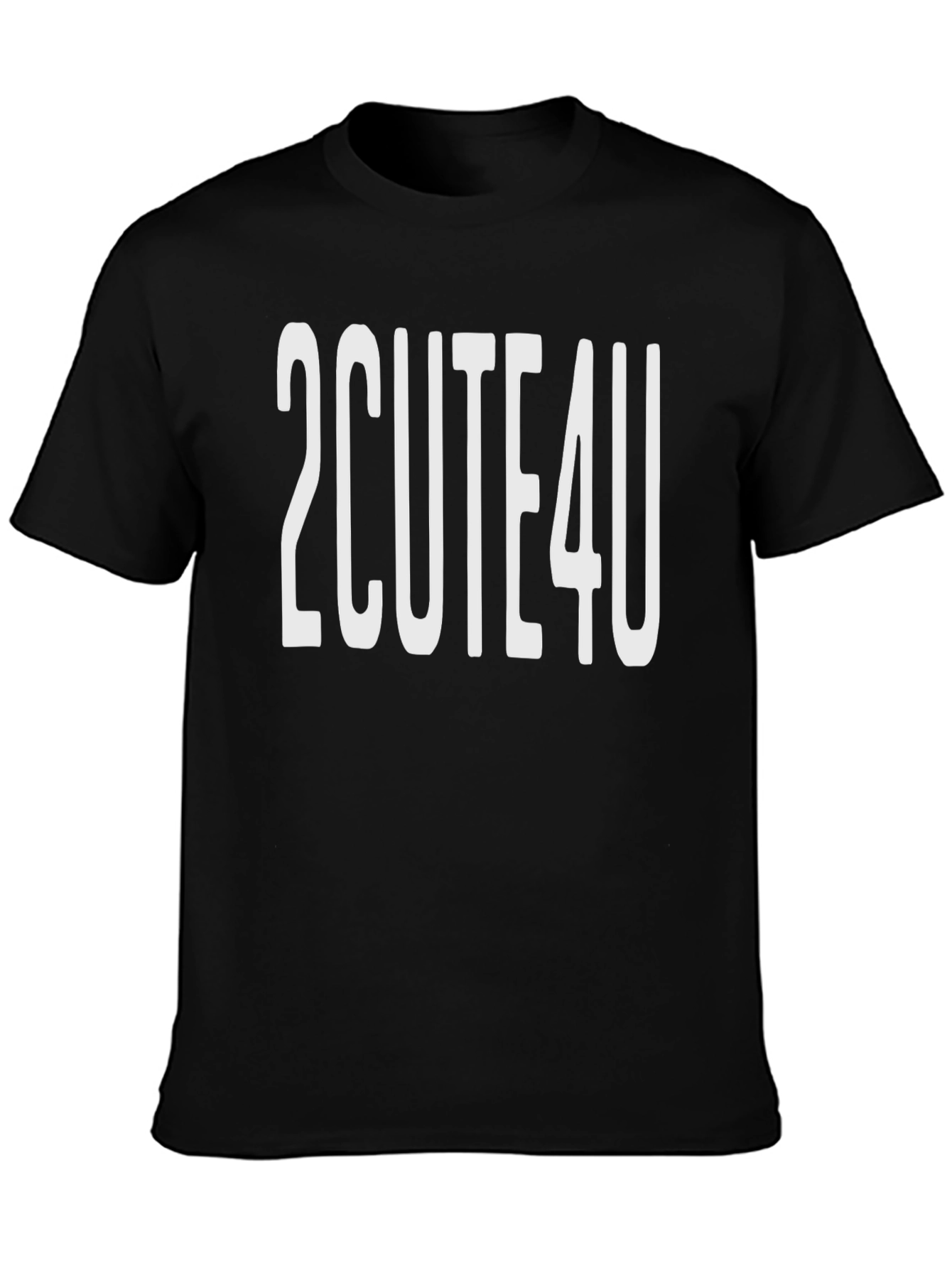 2CUTE4U Black Graphic Tee