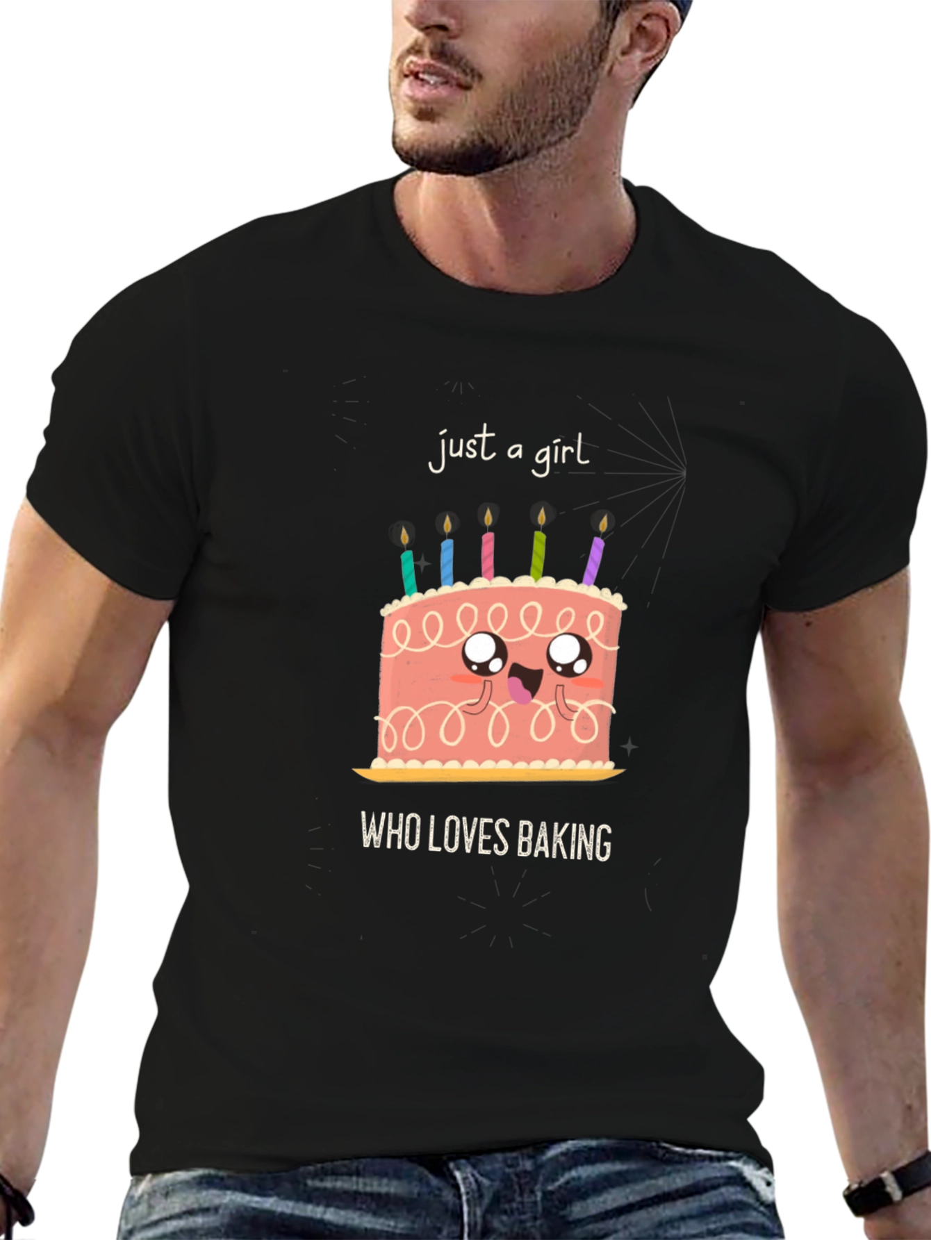Just a Girl Who Loves Baking Cake Graphic T-Shirt