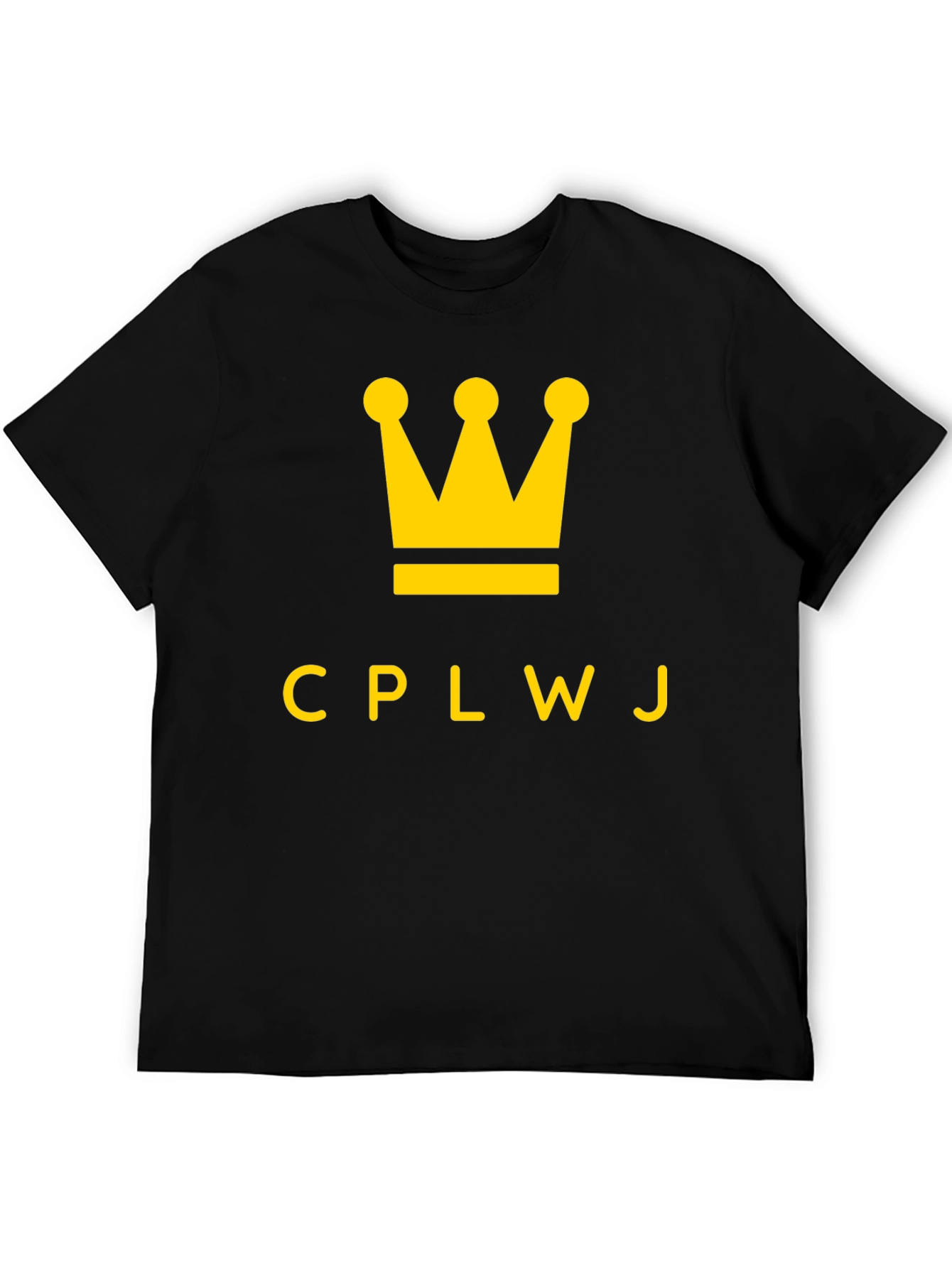 CPLWJ Crown Graphic Tee - Black Cotton T-Shirt