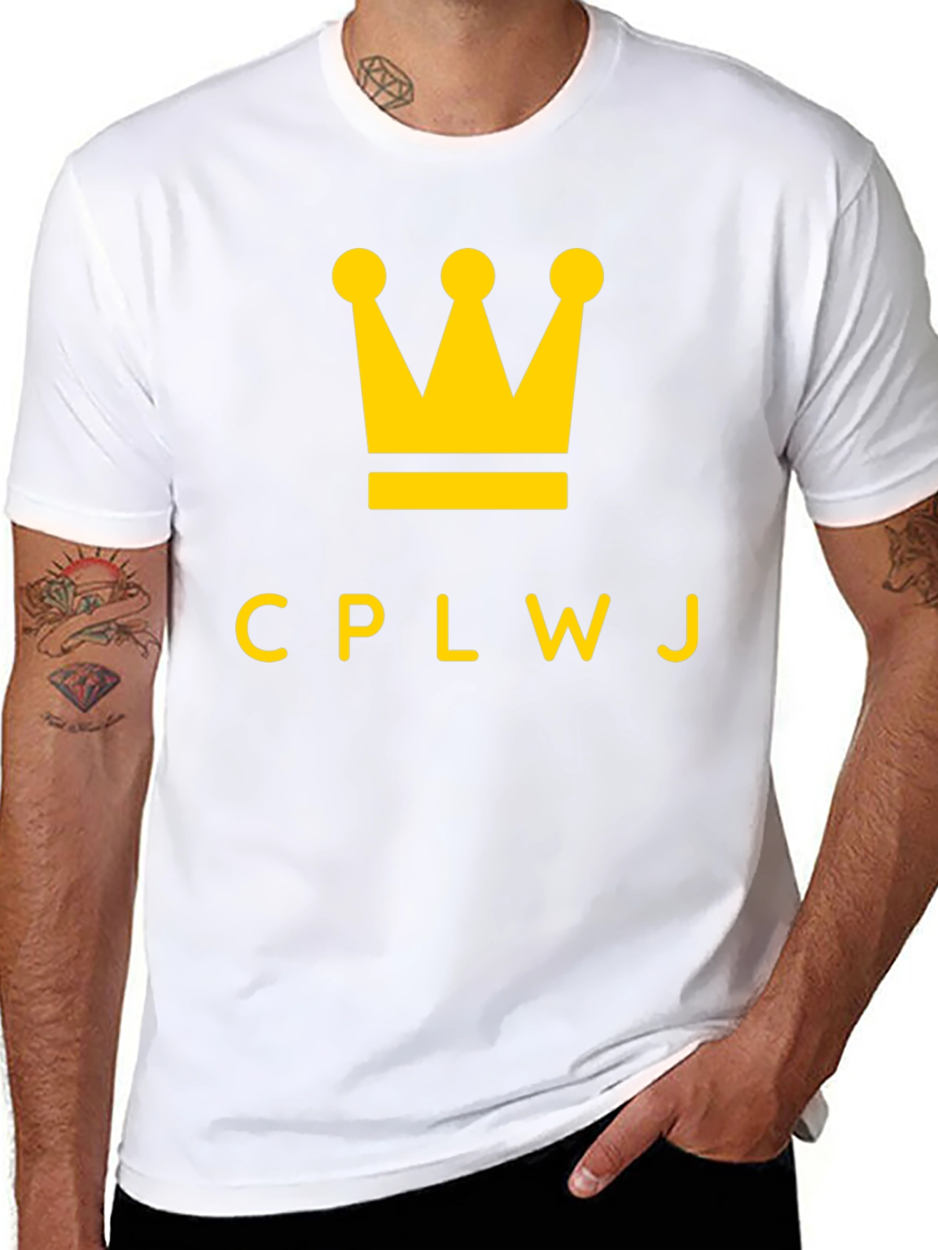 CPLWJ Crown Graphic Tee - Black Cotton T-Shirt