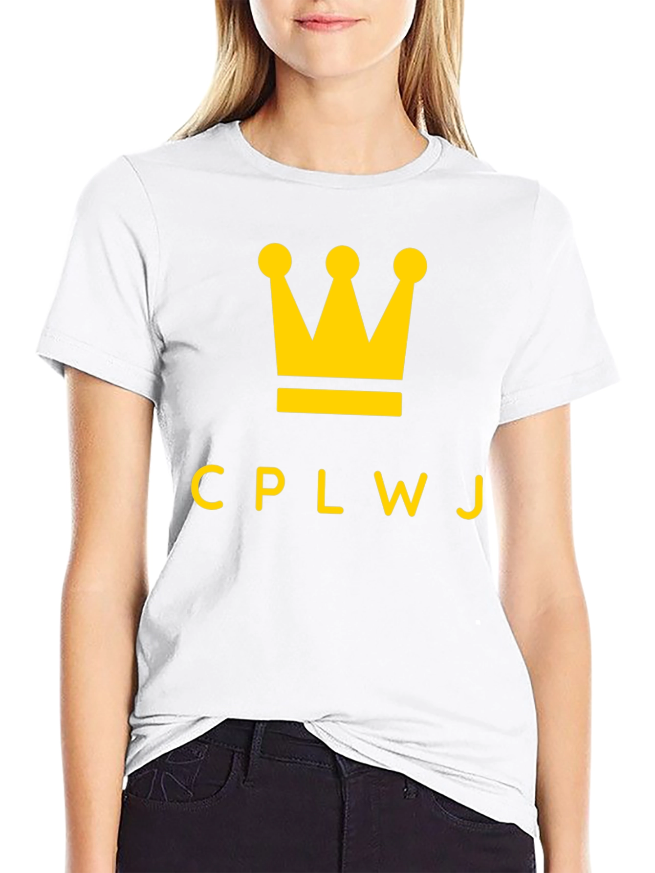 CPLWJ Crown Graphic Tee - Black Cotton T-Shirt
