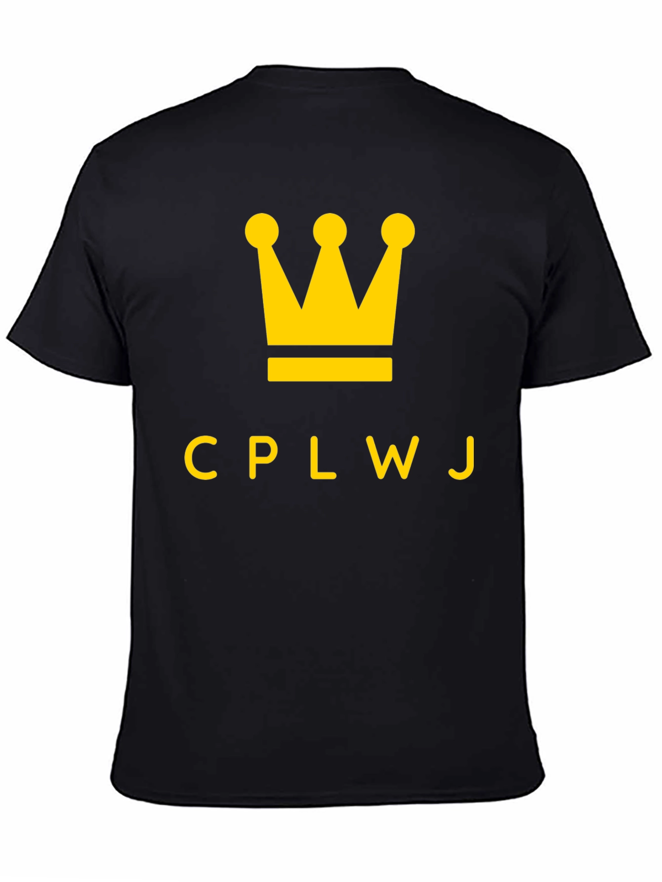 CPLWJ Crown Graphic Tee - Black Cotton T-Shirt