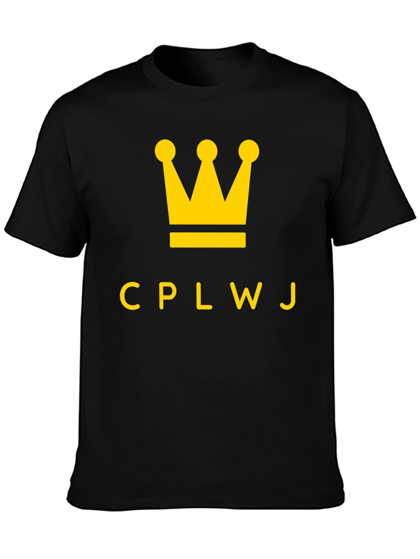 CPLWJ Crown Graphic Tee - Black Cotton T-Shirt
