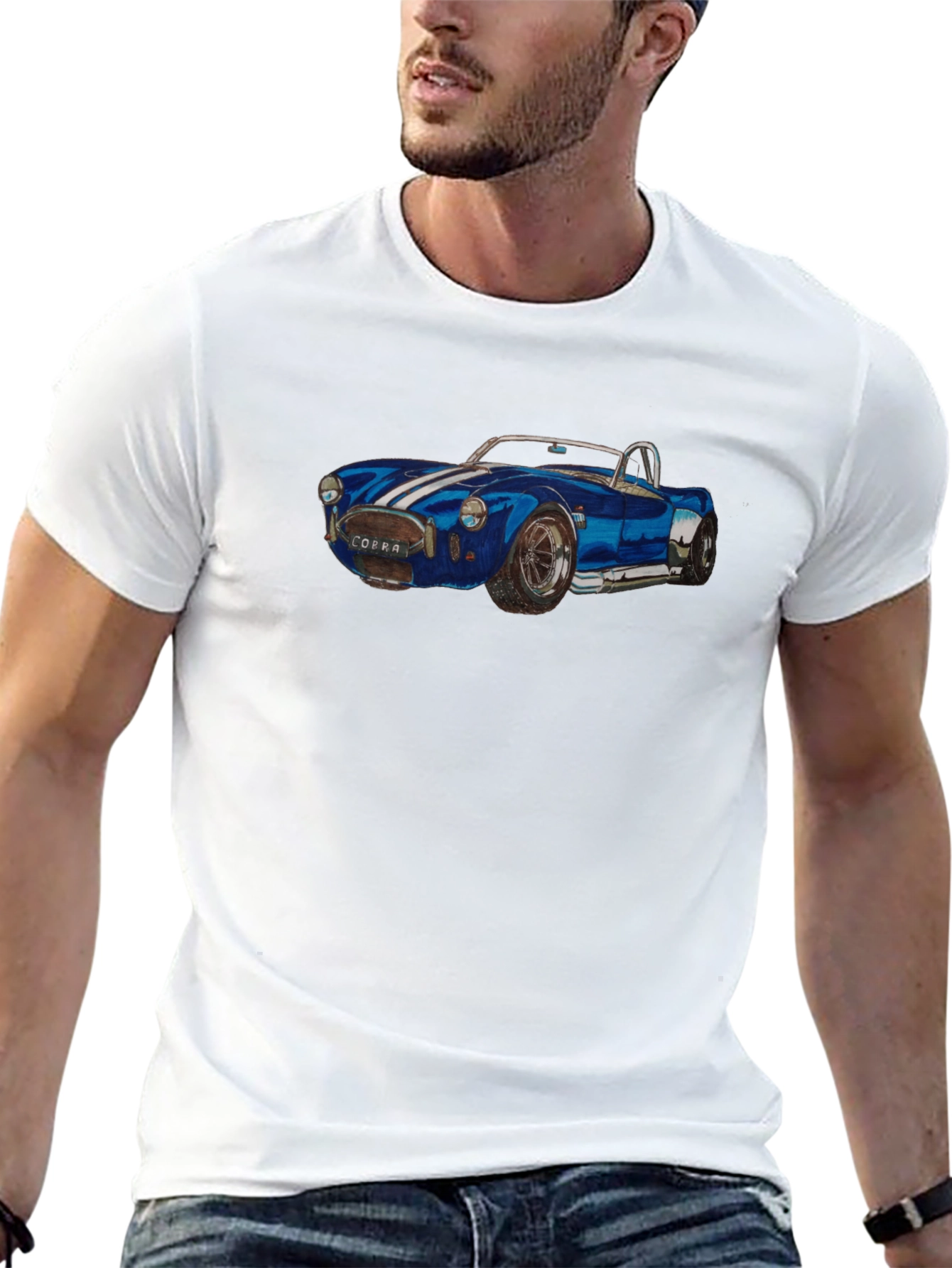 Classic Car Graphic Tee - Cobra Muscle Car T-Shirt