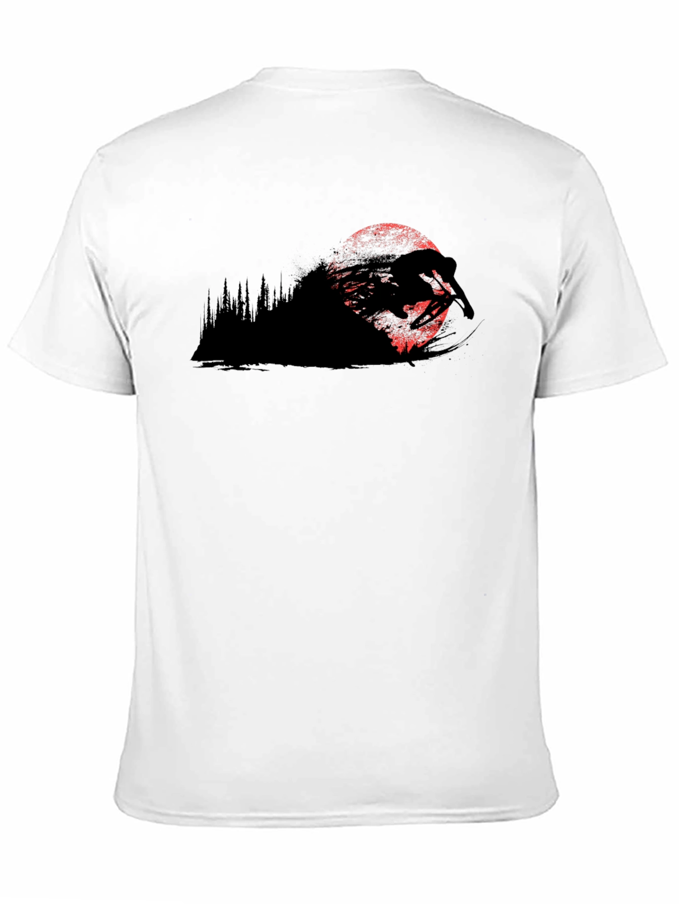 Mountain Biker Moon T-Shirt - Black