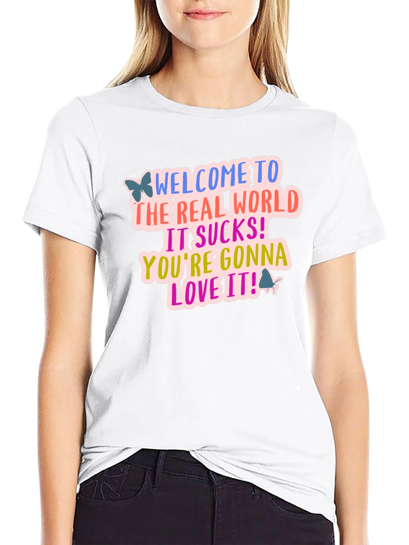 Welcome to the Real World Black Graphic Tee