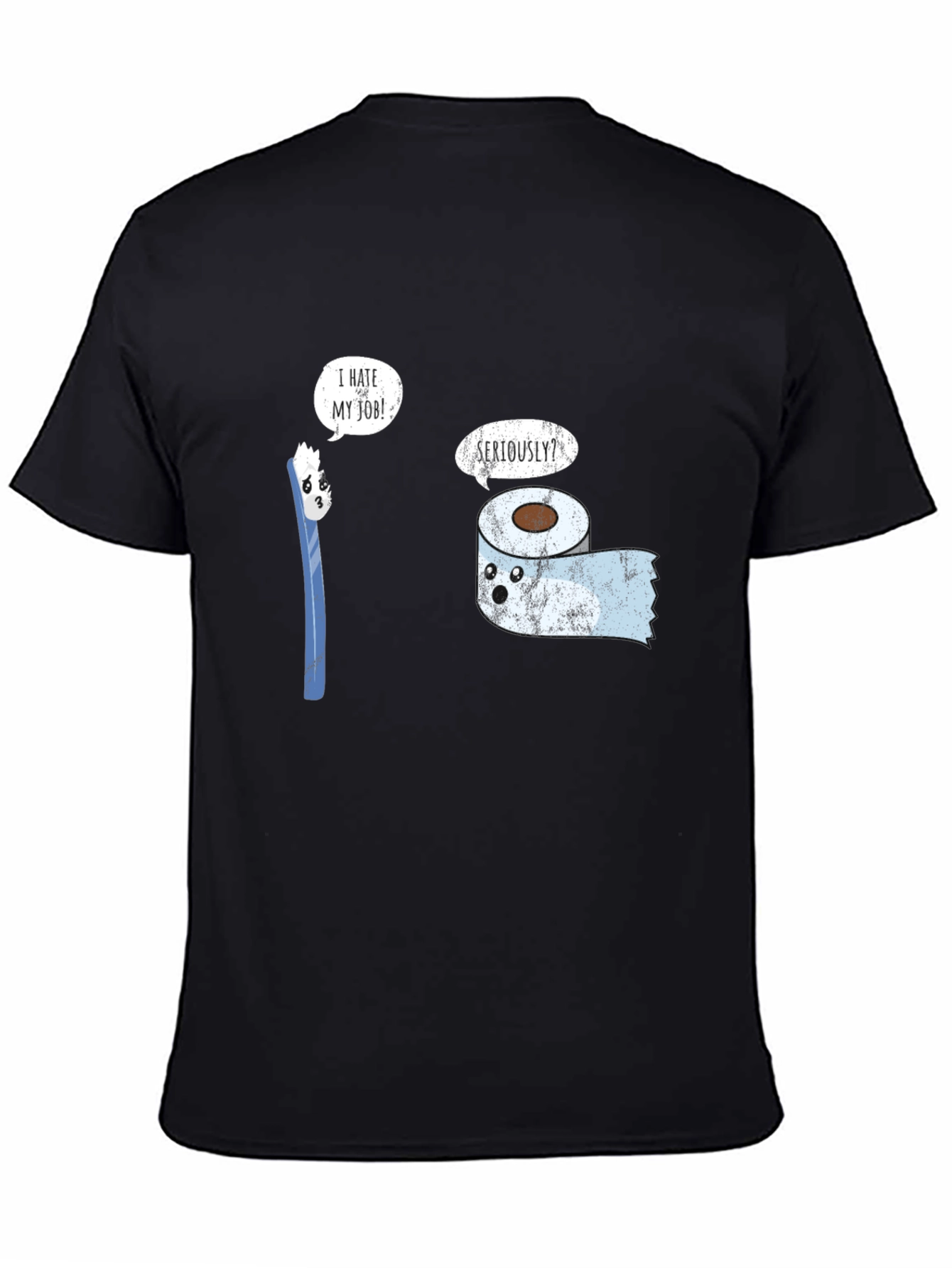 Funny Job Graphic Tee - Toothbrush & Toilet Paper