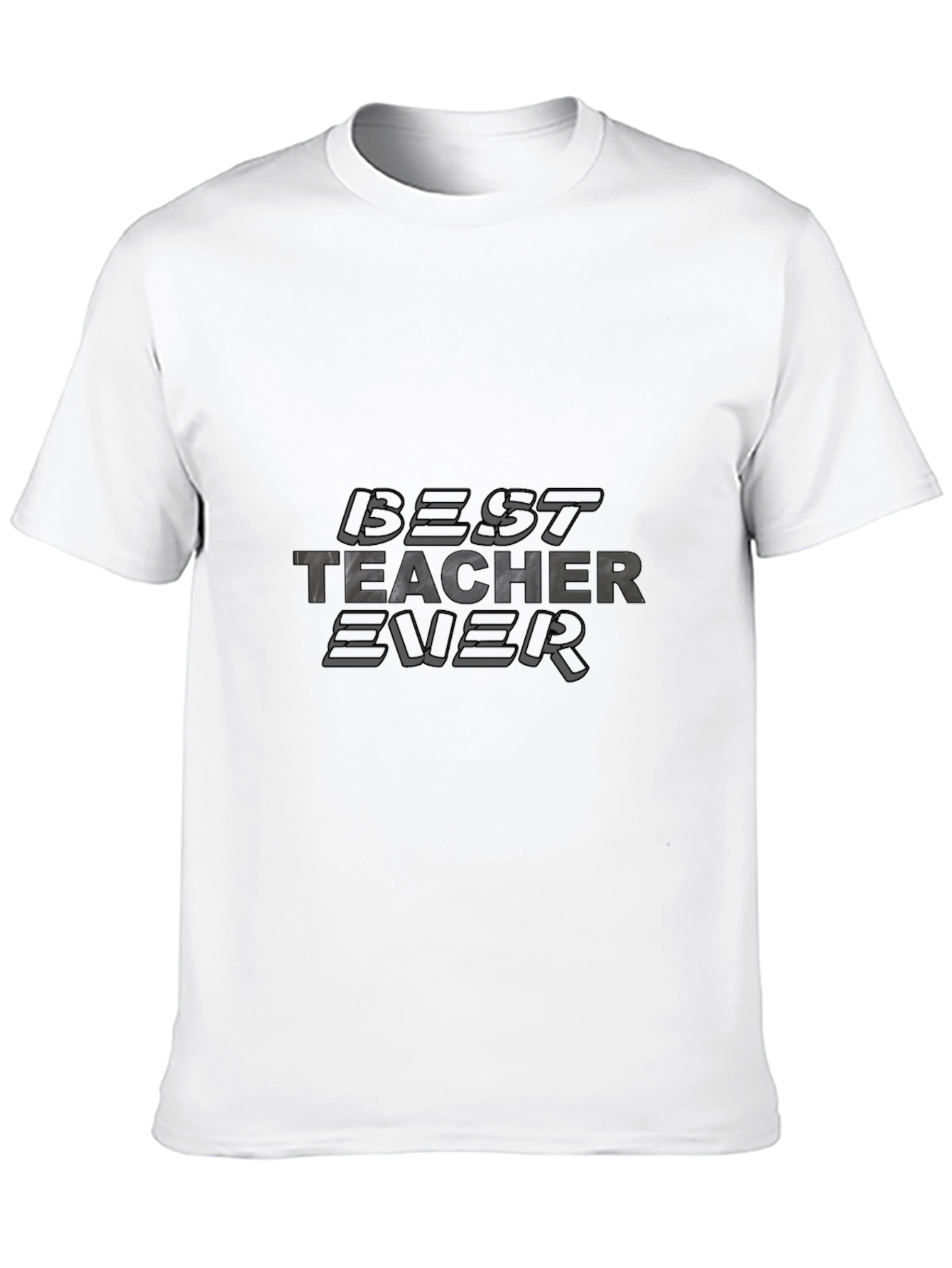 Best Teacher Ever Graphic Black T-Shirt