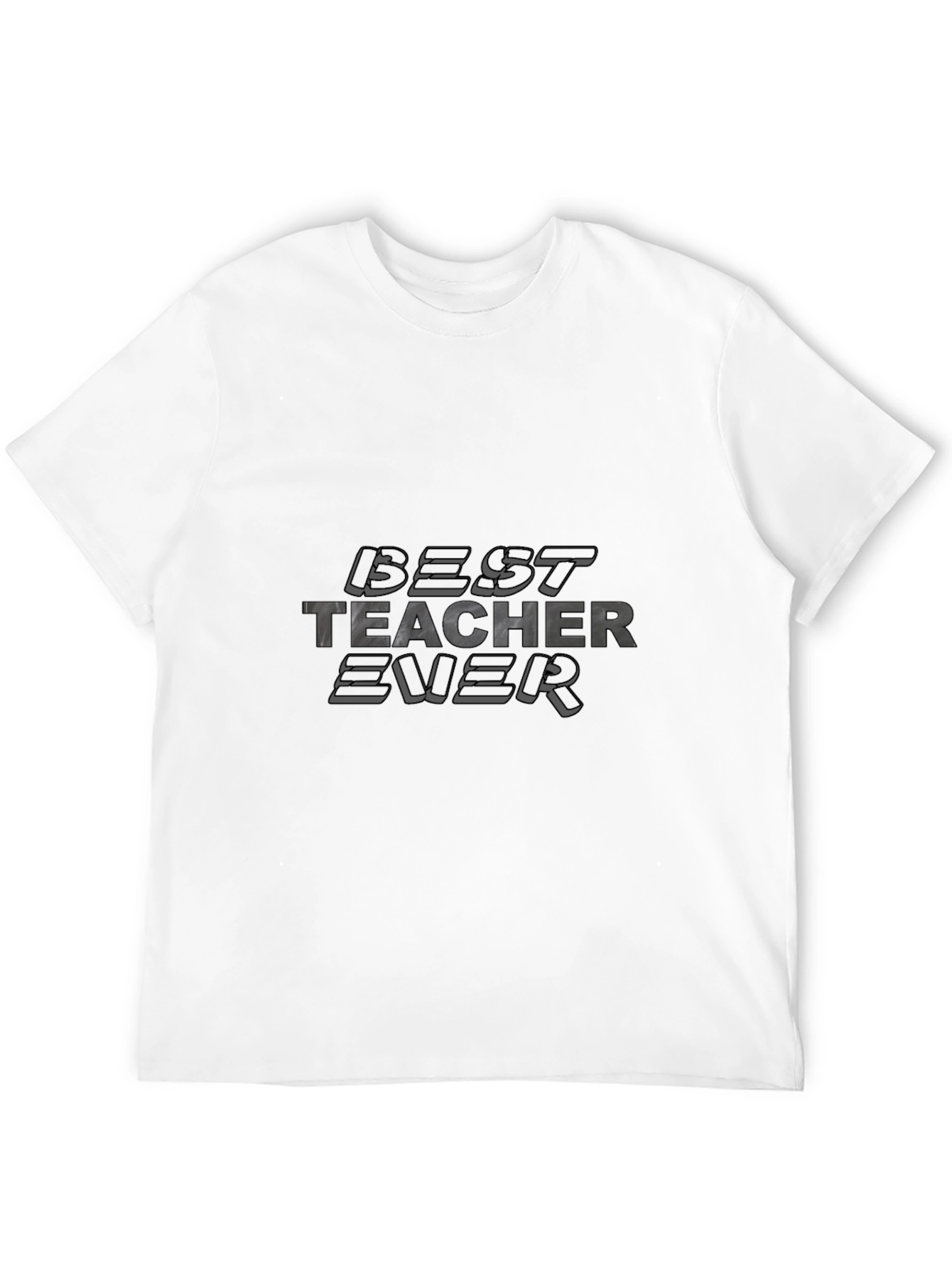 Best Teacher Ever Graphic Black T-Shirt