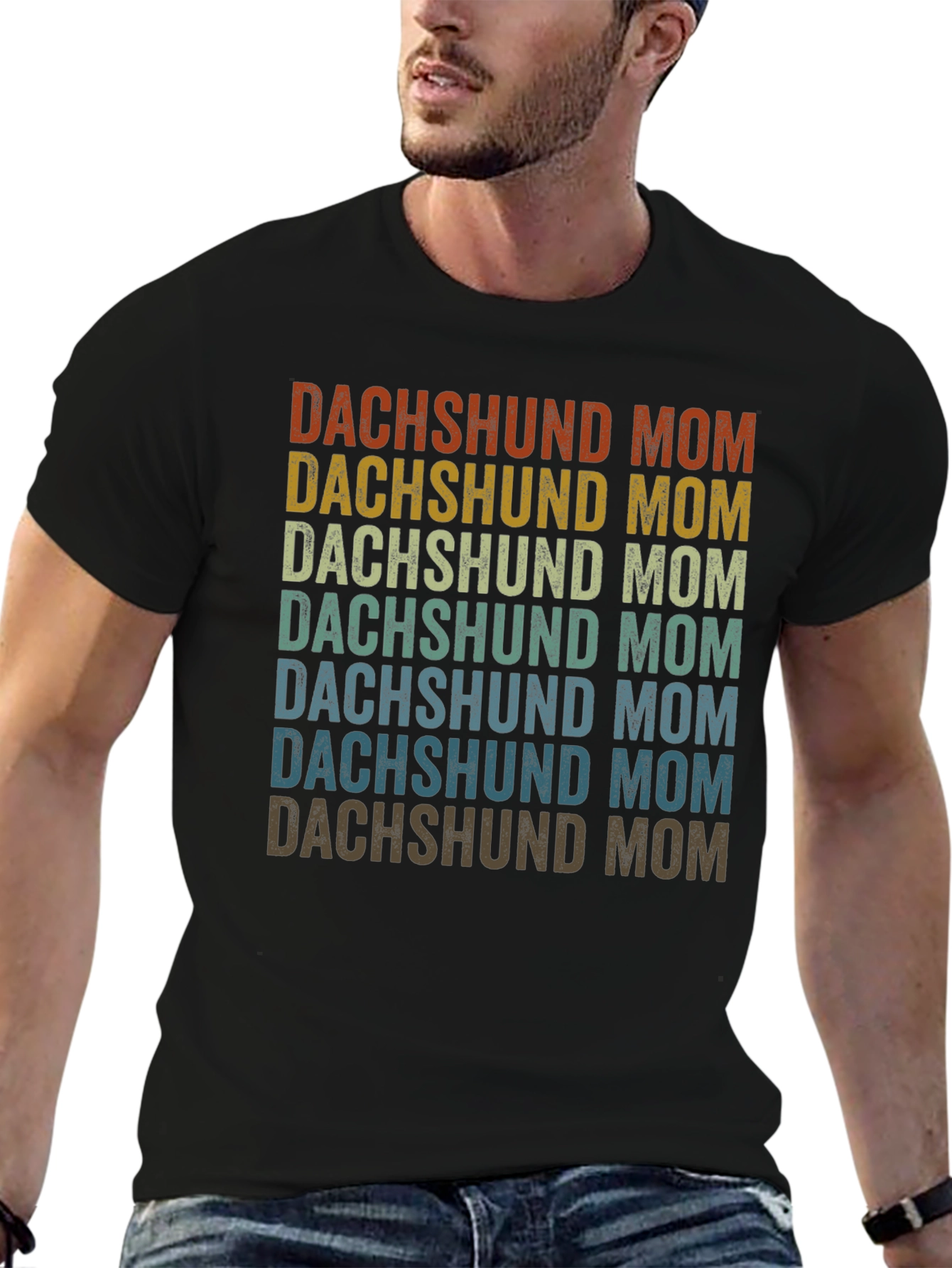 Dachshund Mom Retro T-Shirt