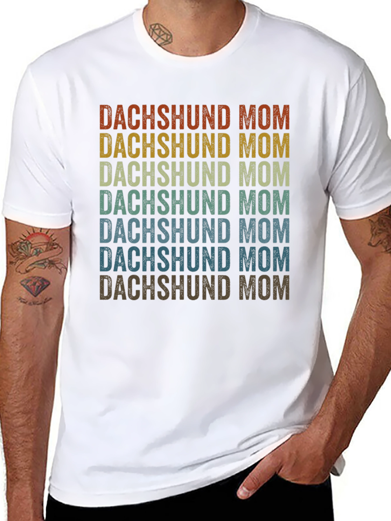 Dachshund Mom Retro T-Shirt