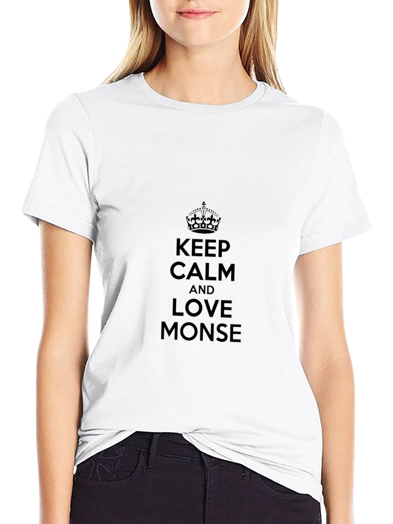 Keep Calm and Love Monse Black T-Shirt