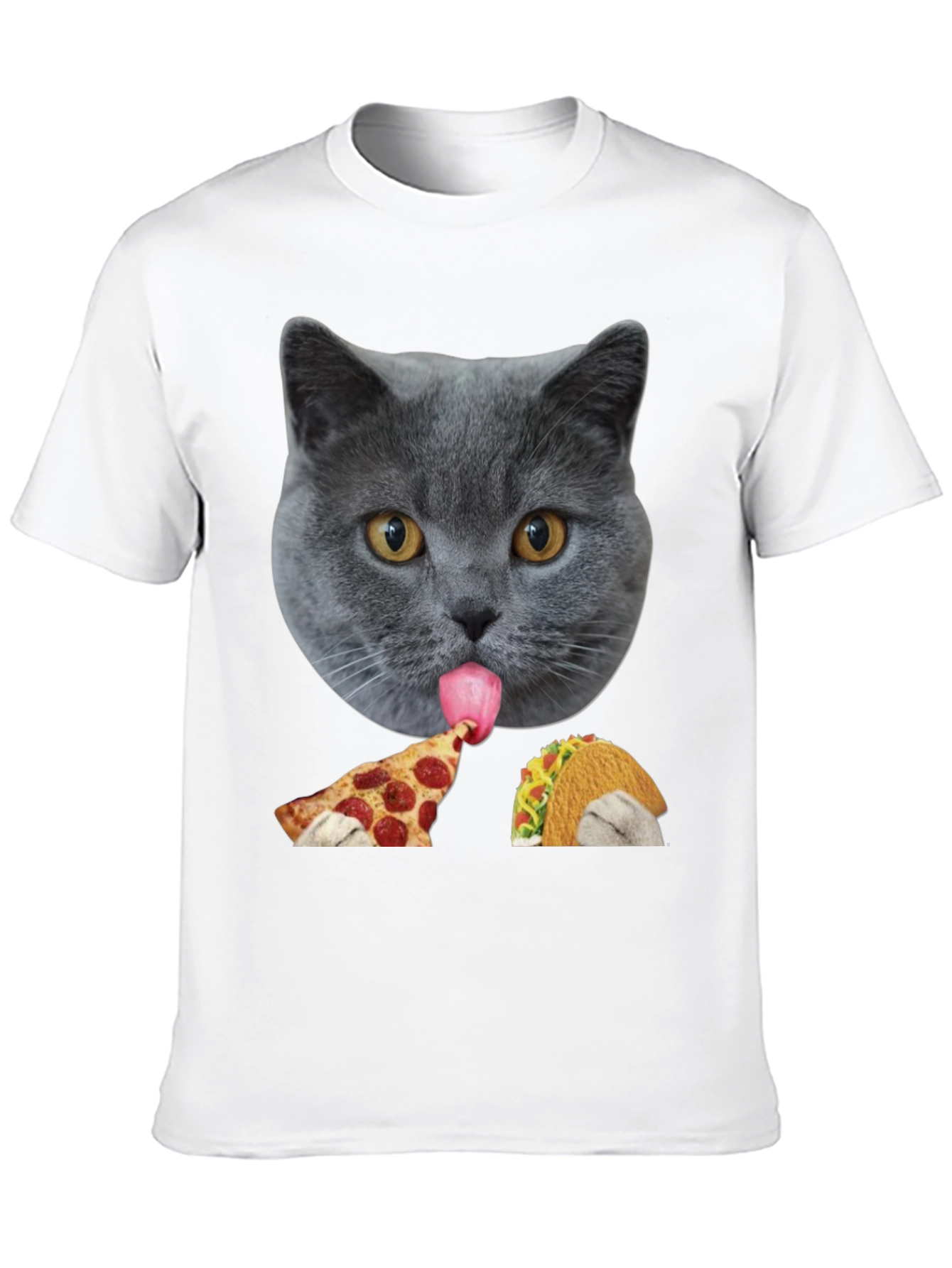 Cat Pizza & Taco Graphic Tee