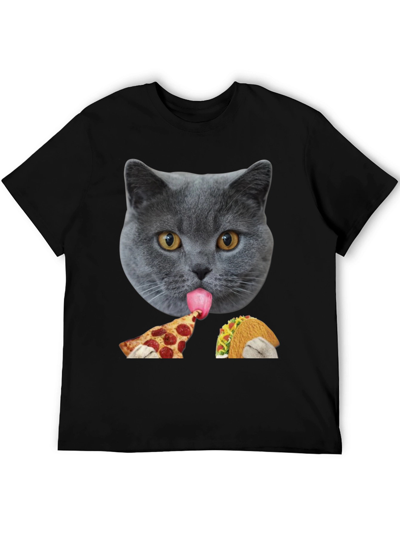 Cat Pizza & Taco Graphic Tee