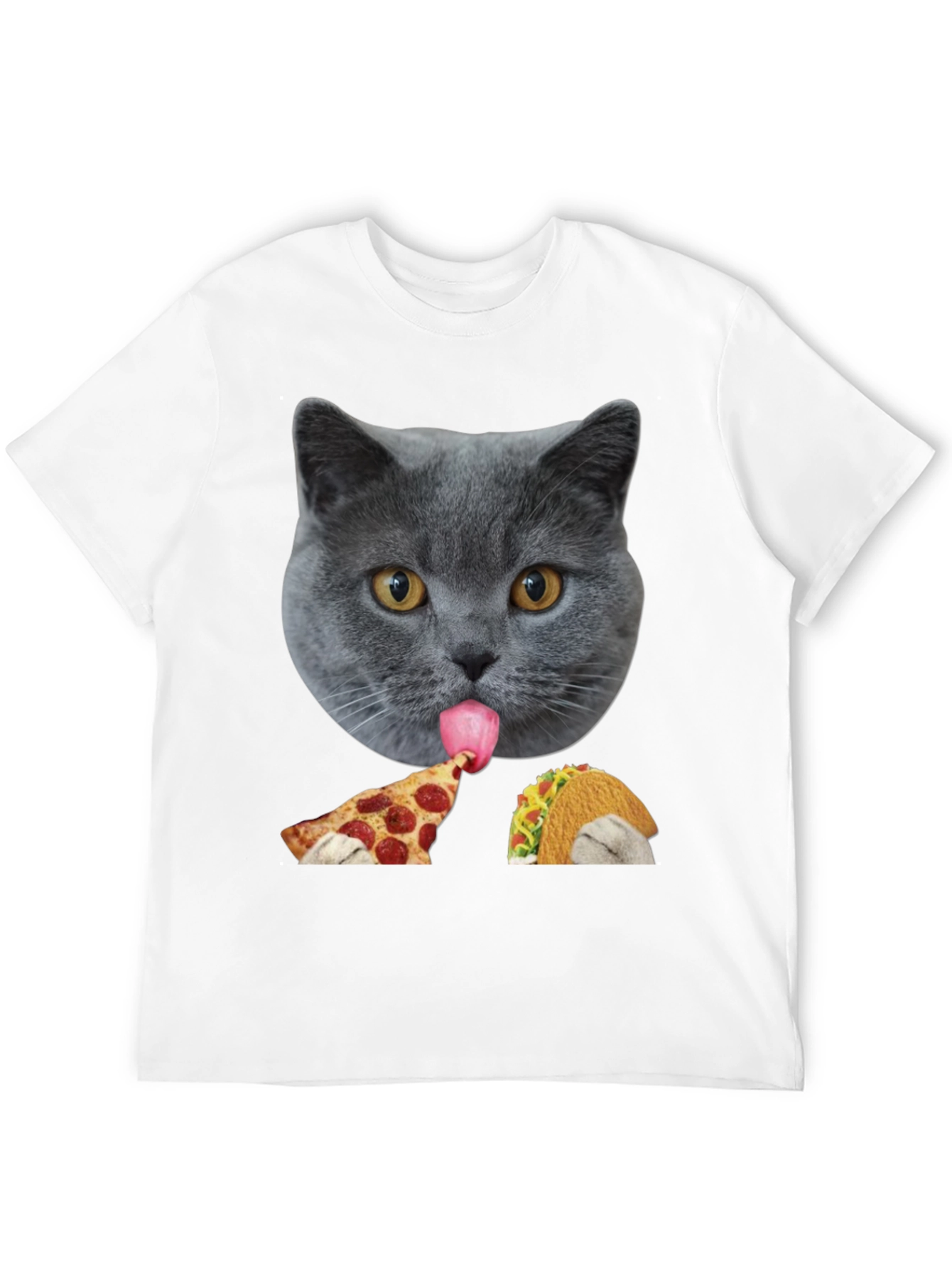 Cat Pizza & Taco Graphic Tee
