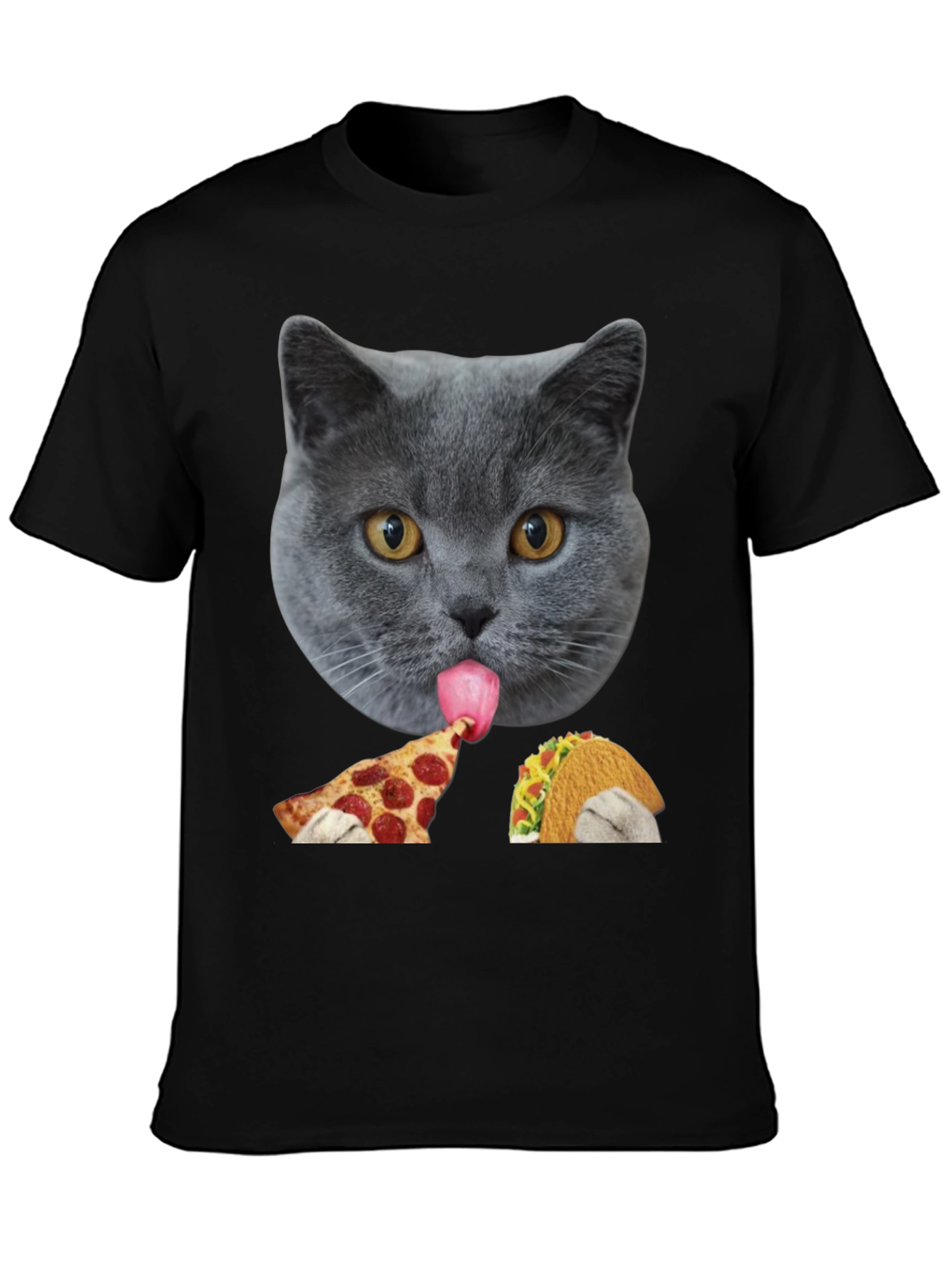 Cat Pizza & Taco Graphic Tee