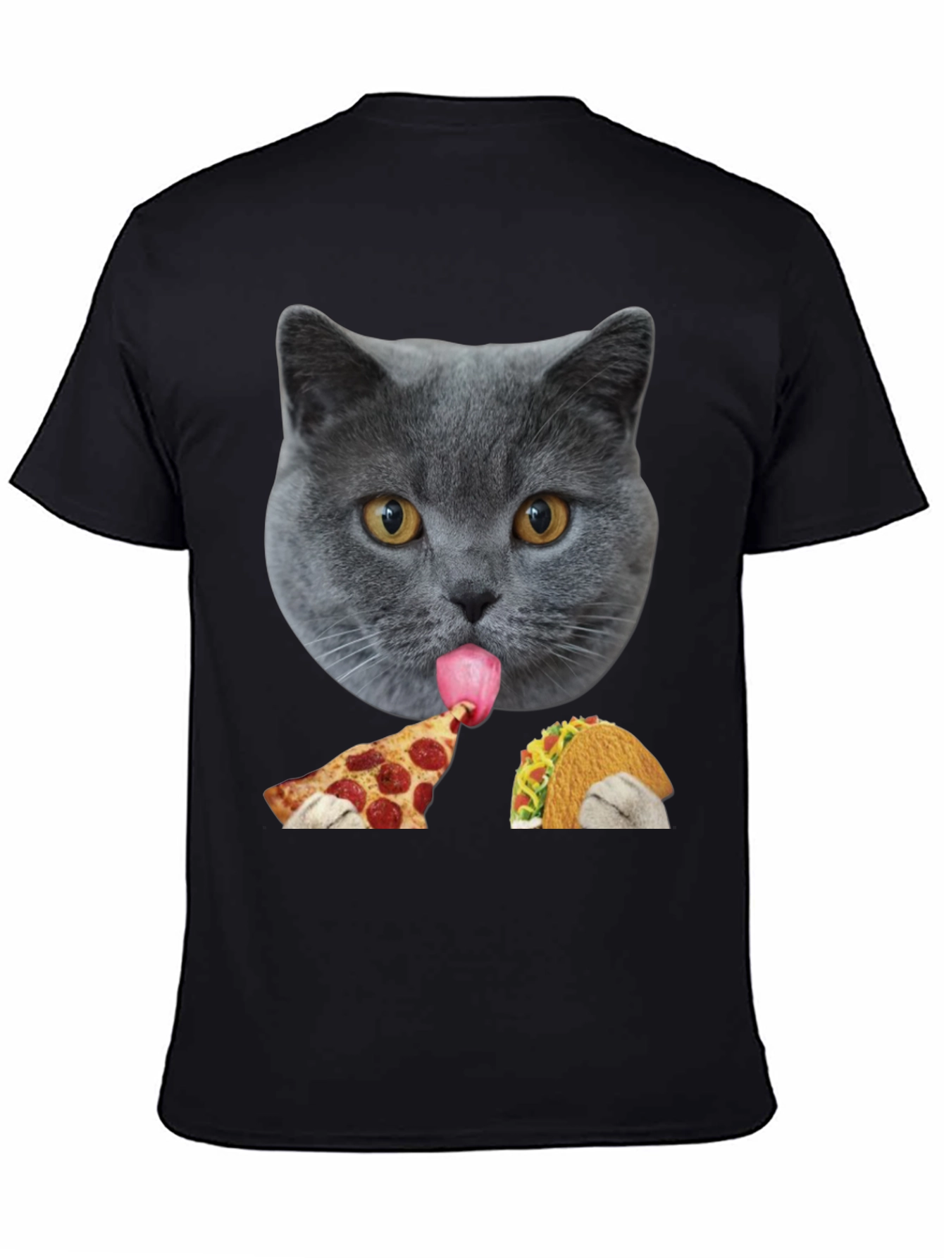 Cat Pizza & Taco Graphic Tee