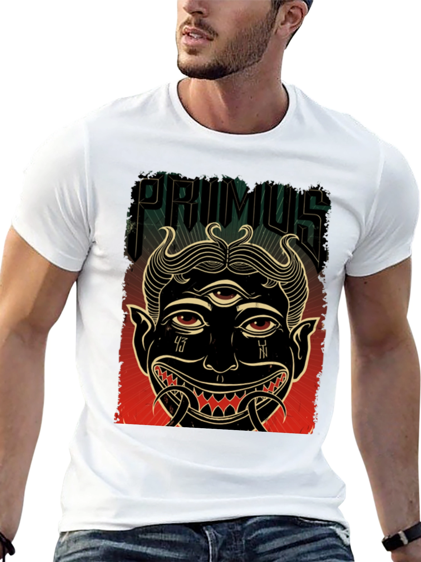 Primus Band T-Shirt Graphic Print Black Tee