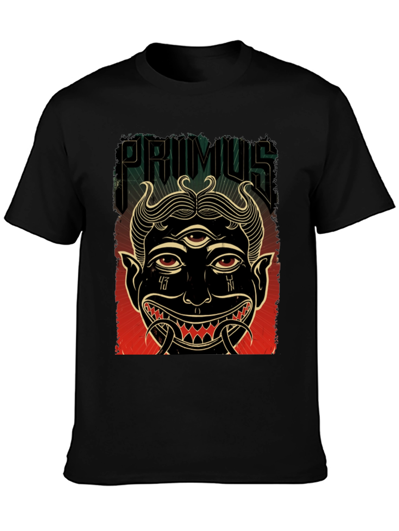 Primus Band T-Shirt Graphic Print Black Tee