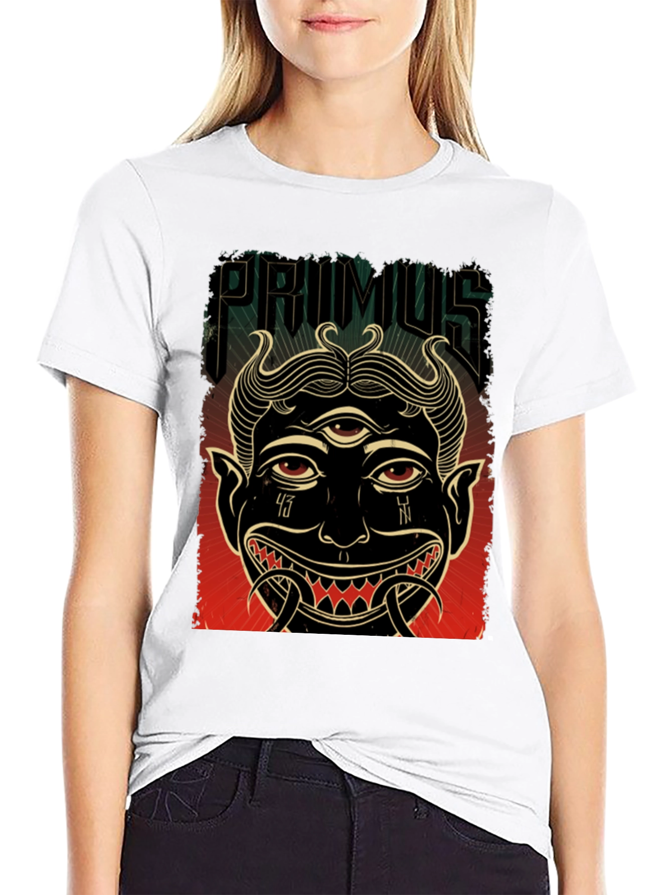 Primus Band T-Shirt Graphic Print Black Tee