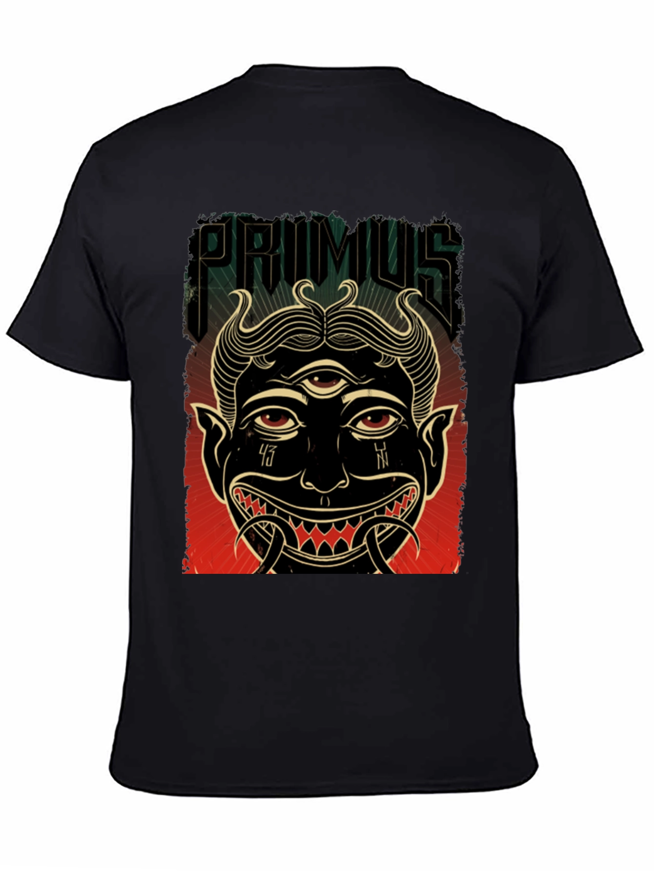 Primus Band T-Shirt Graphic Print Black Tee