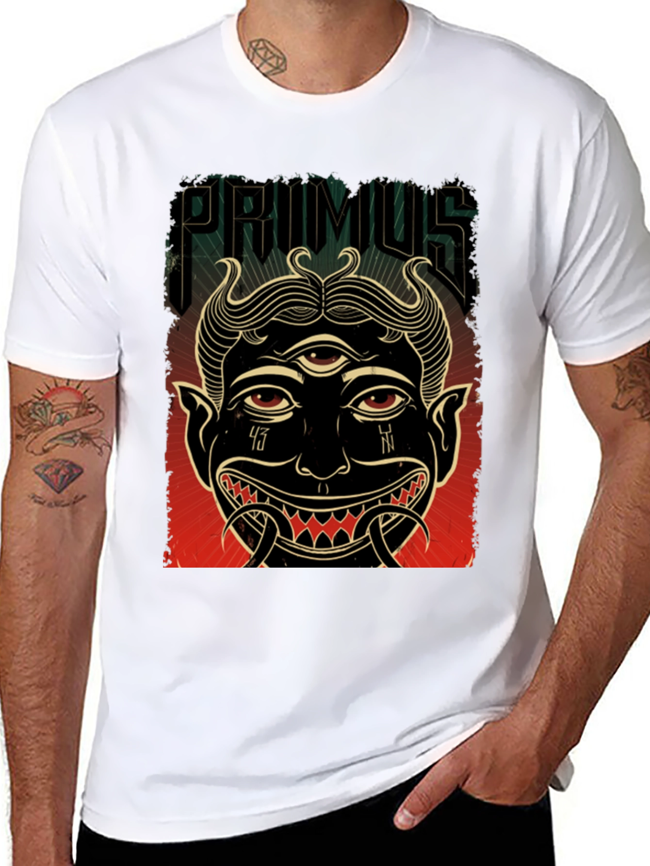 Primus Band T-Shirt Graphic Print Black Tee