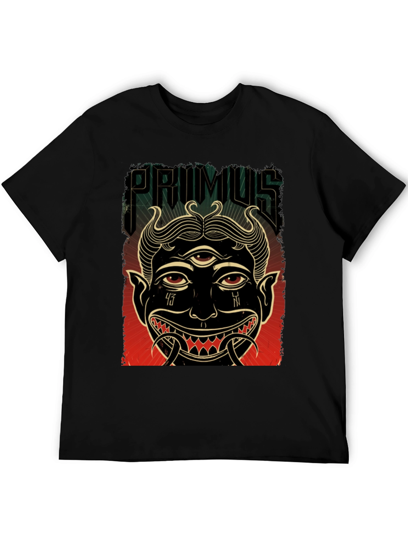 Primus Band T-Shirt Graphic Print Black Tee