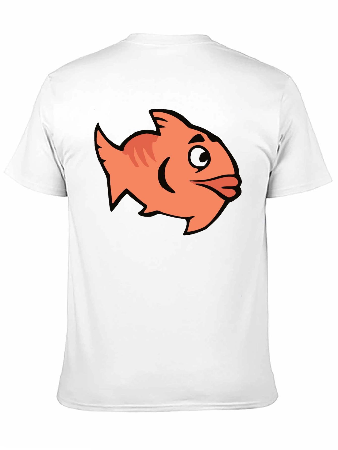 Cartoon Fish Graphic Black T-Shirt