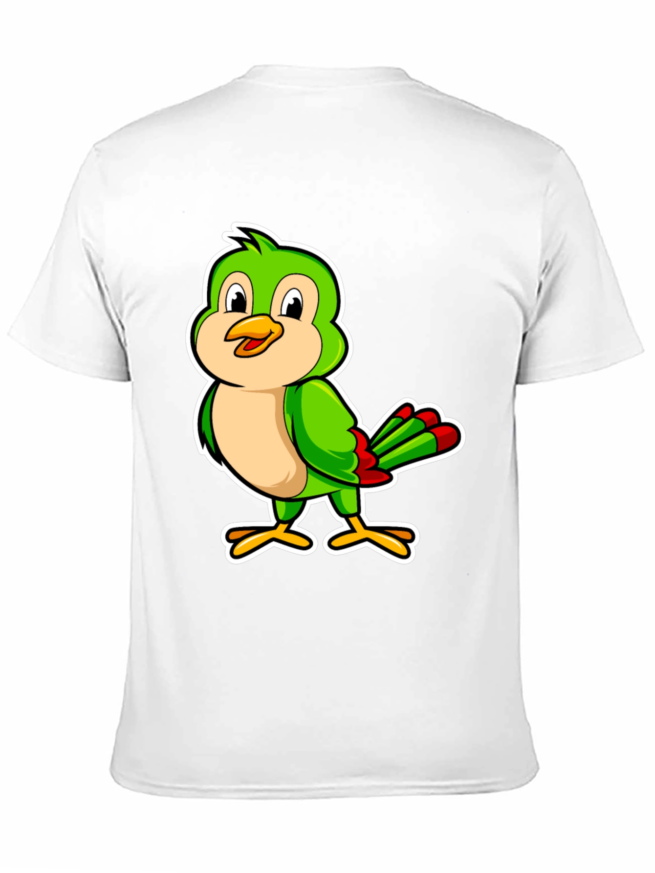 Green Bird Cartoon Graphic Tee