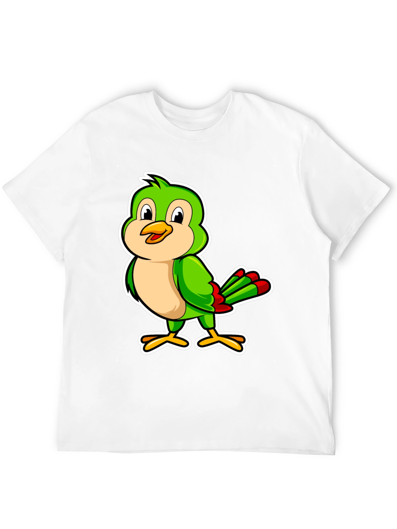 Green Bird Cartoon Graphic Tee
