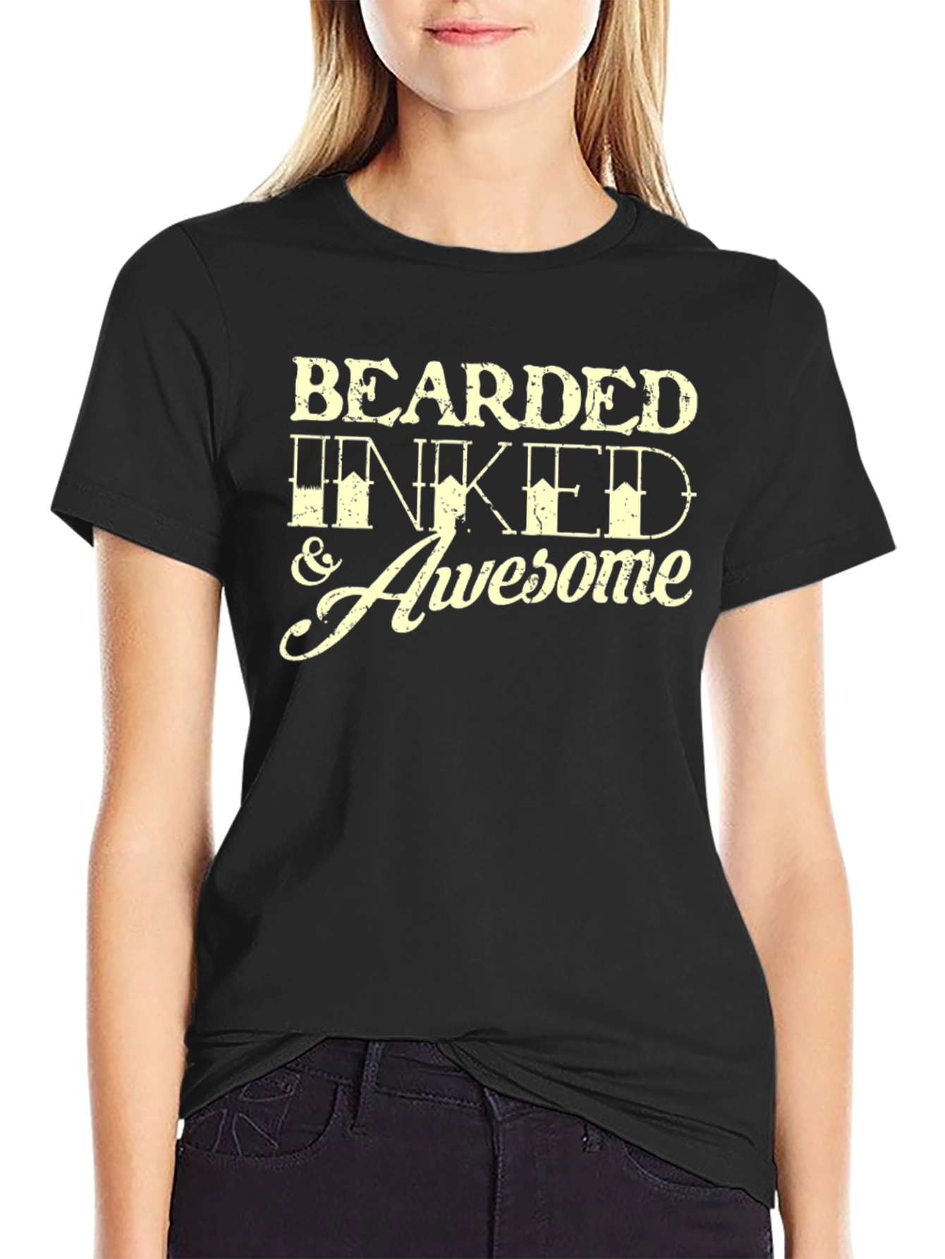 Bearded Inked & Awesome Graphic T-Shirt