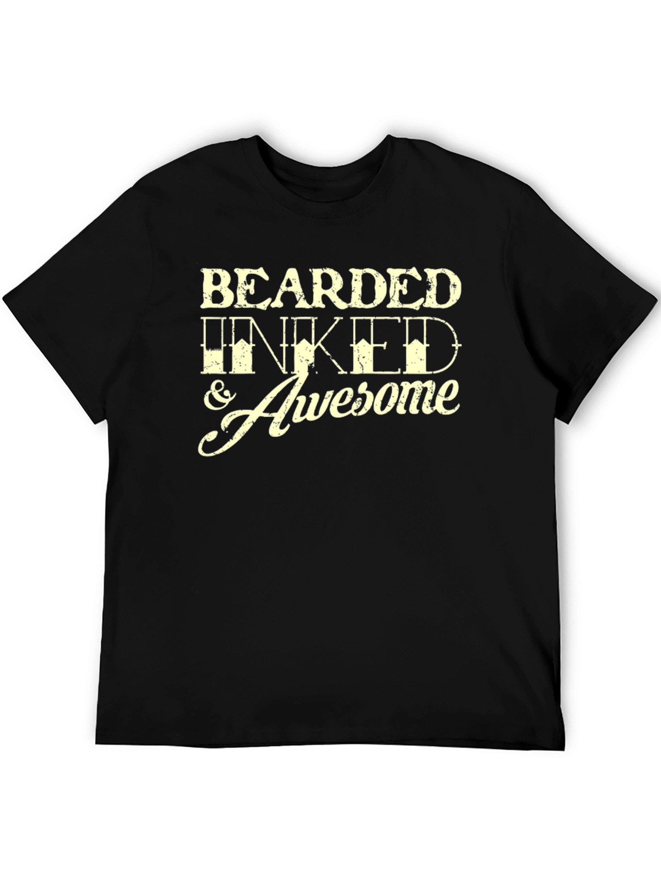 Bearded Inked & Awesome Graphic T-Shirt