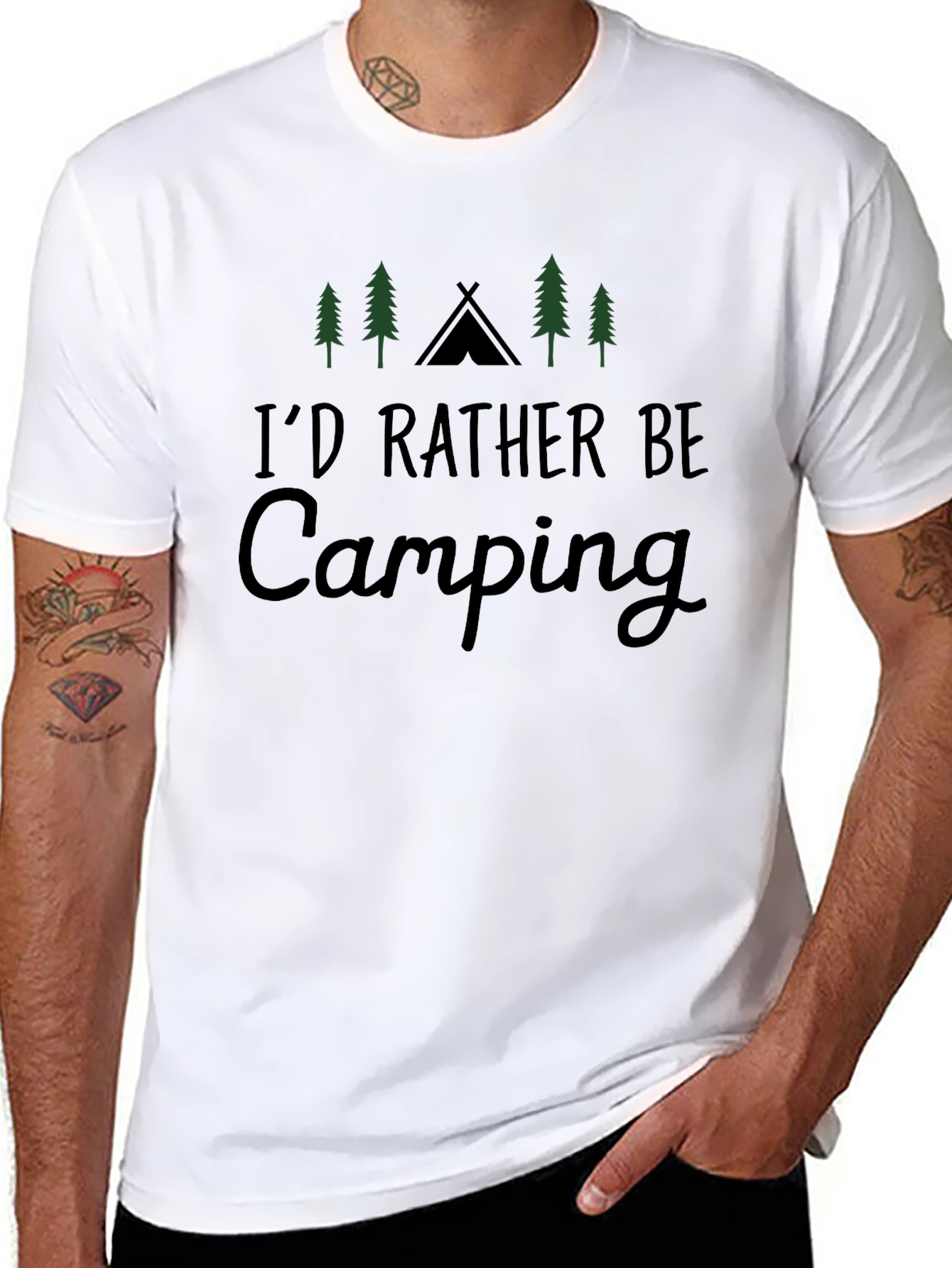 Camping T-Shirt - Id Rather Be Camping